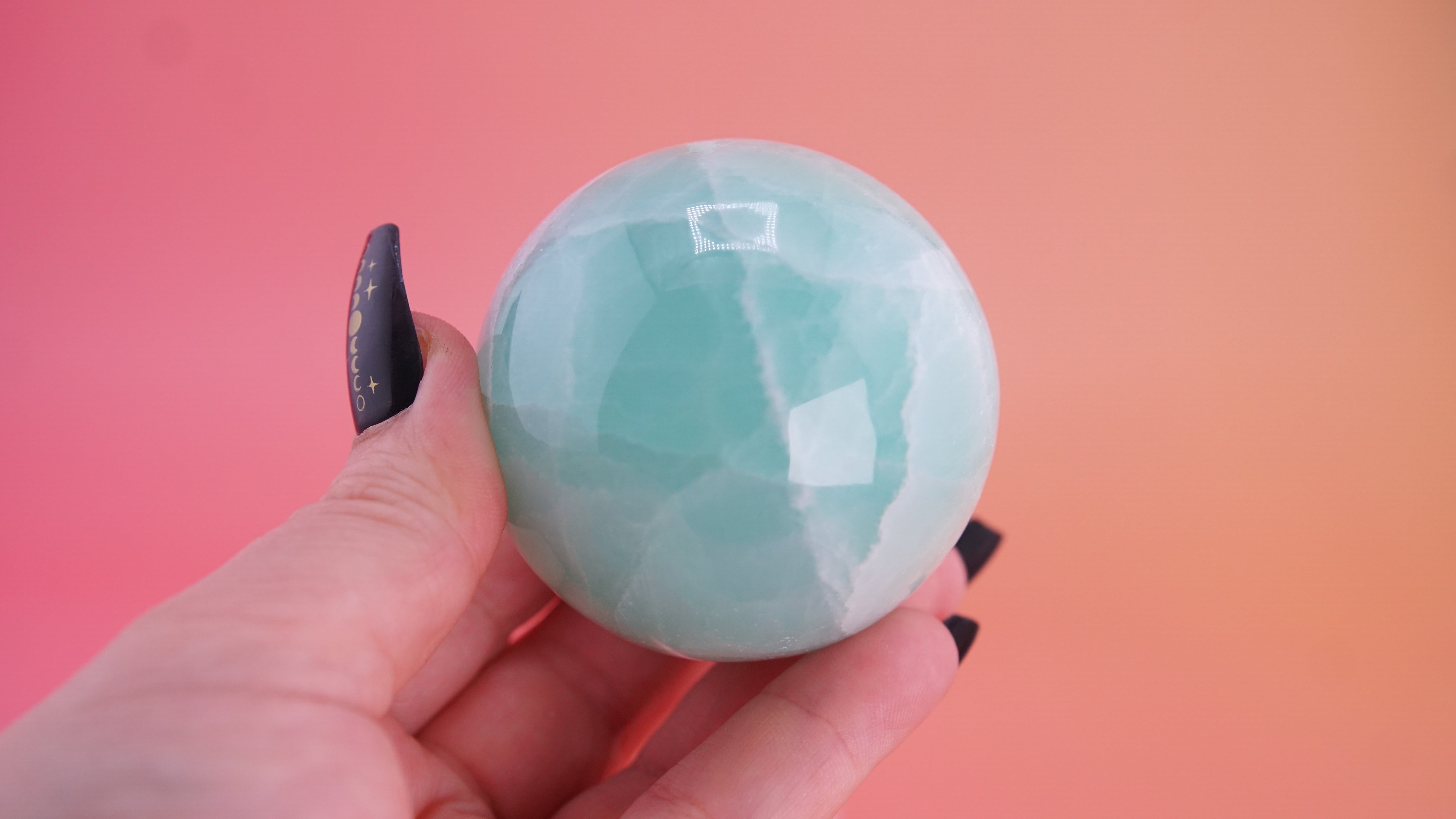 Pistachio Calcite Sphere From Pakistan