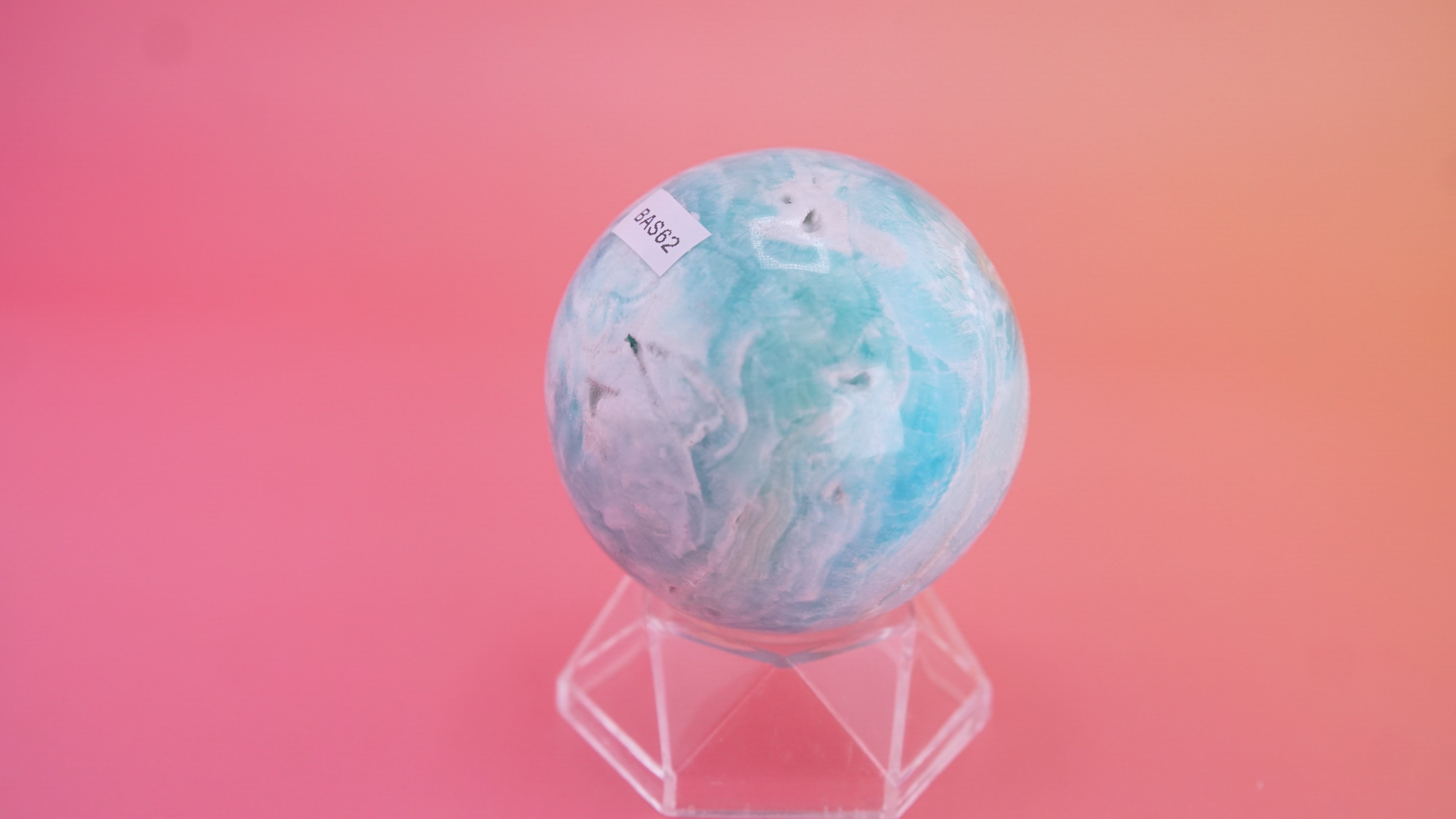 Blue Aragonite Calcite Sphere From Pakistan