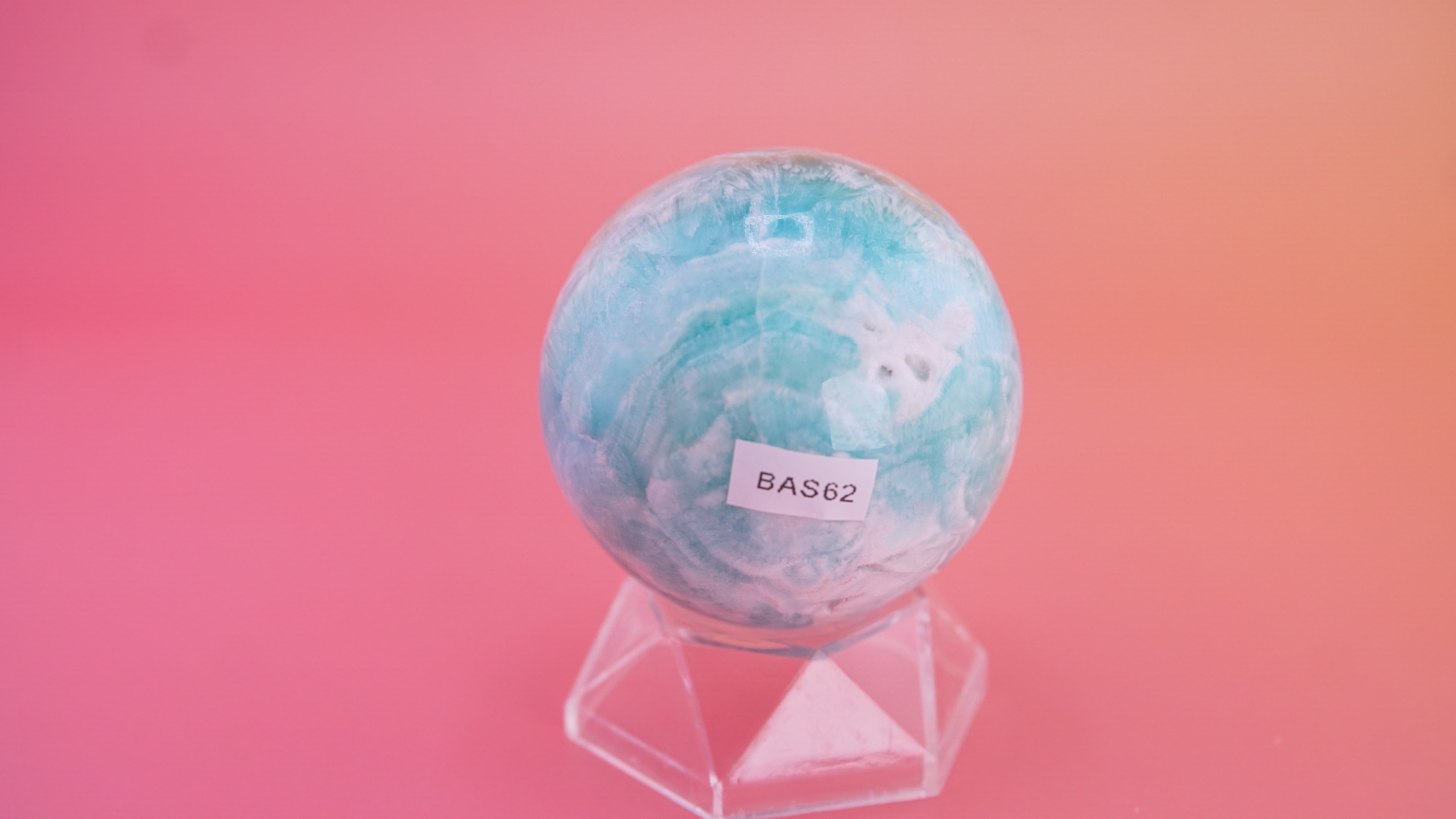 Blue Aragonite Calcite Sphere From Pakistan