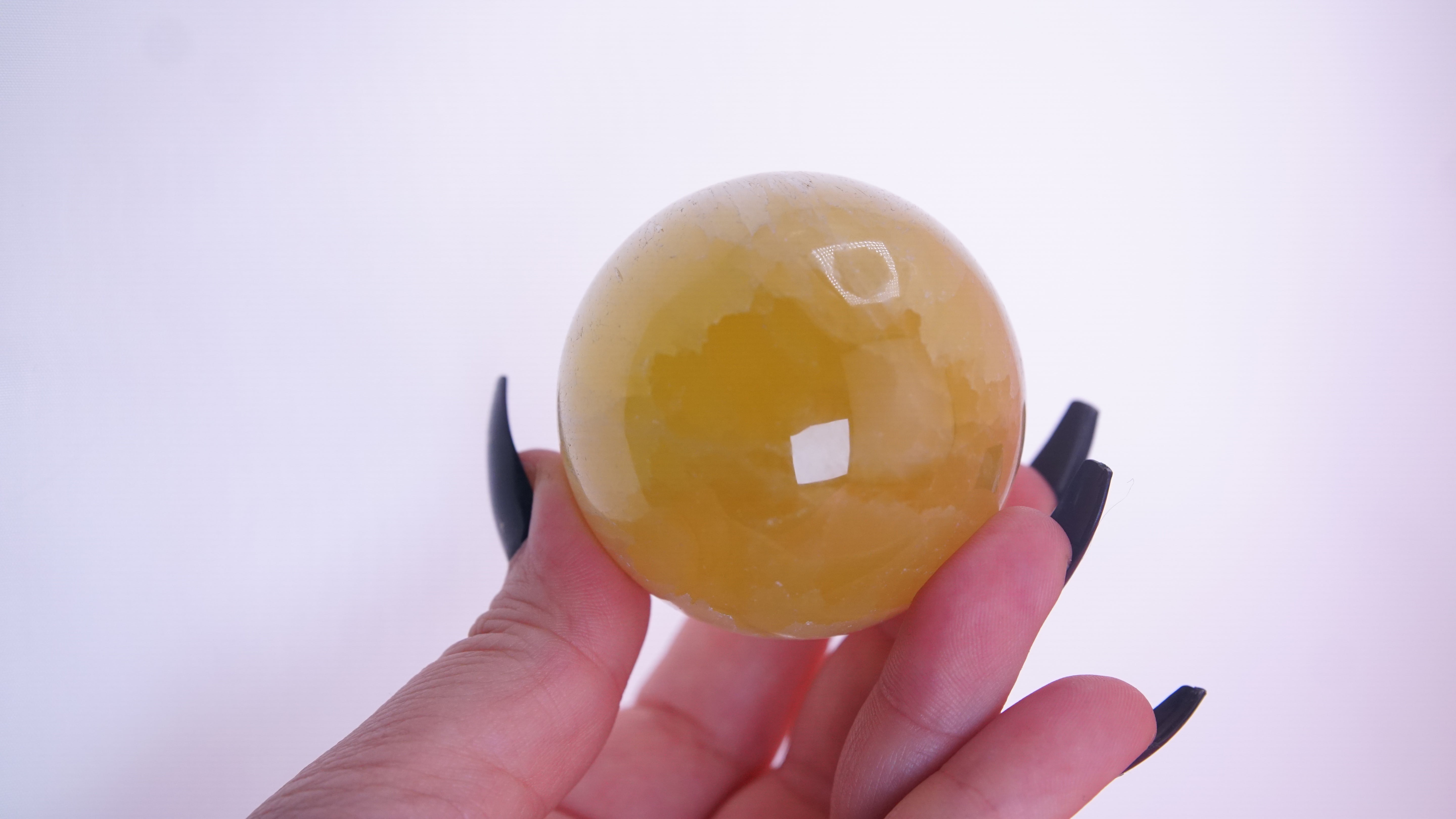 Lemon Calcite Sphere From Pakistan