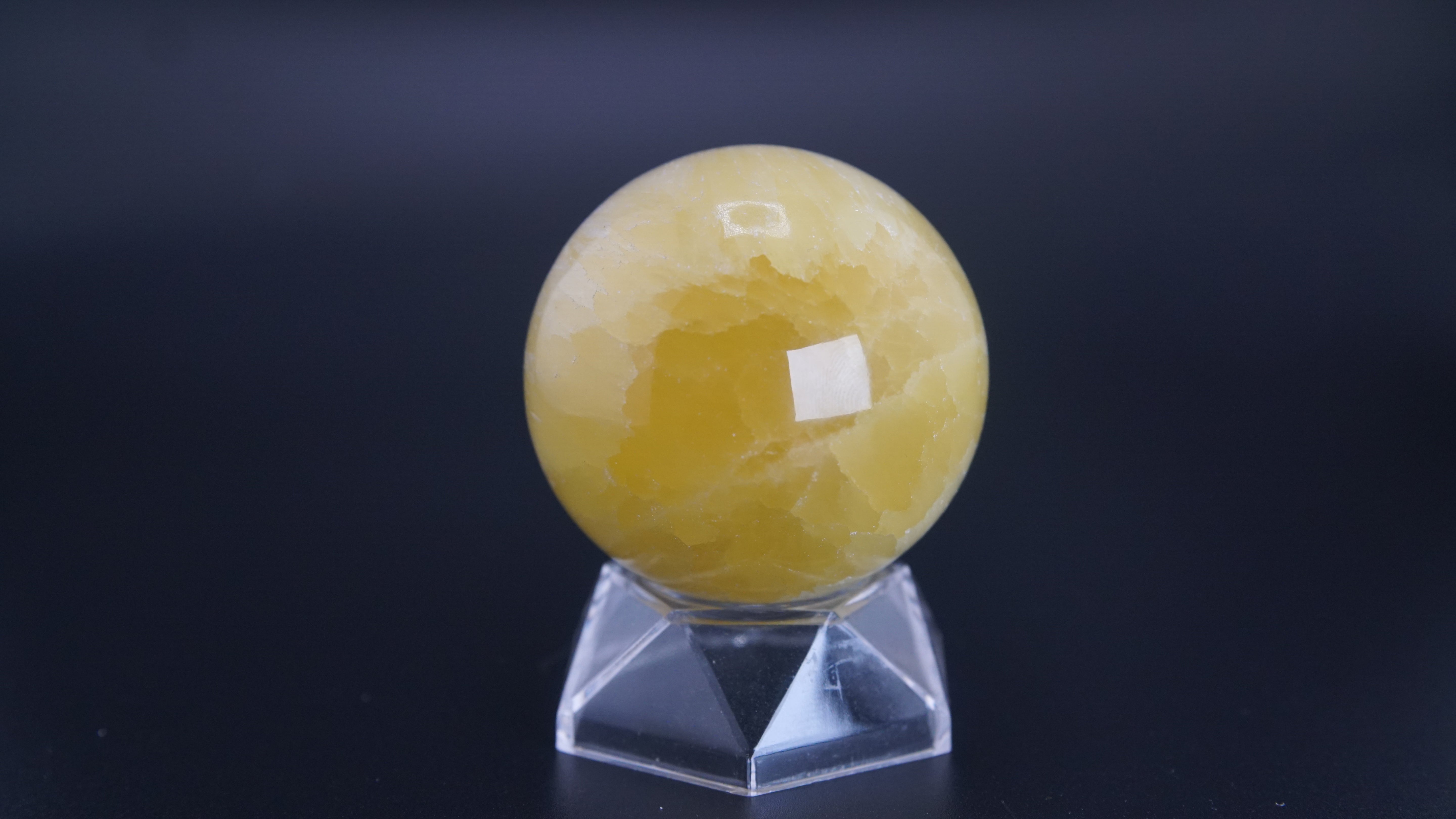 Lemon Calcite Sphere From Pakistan