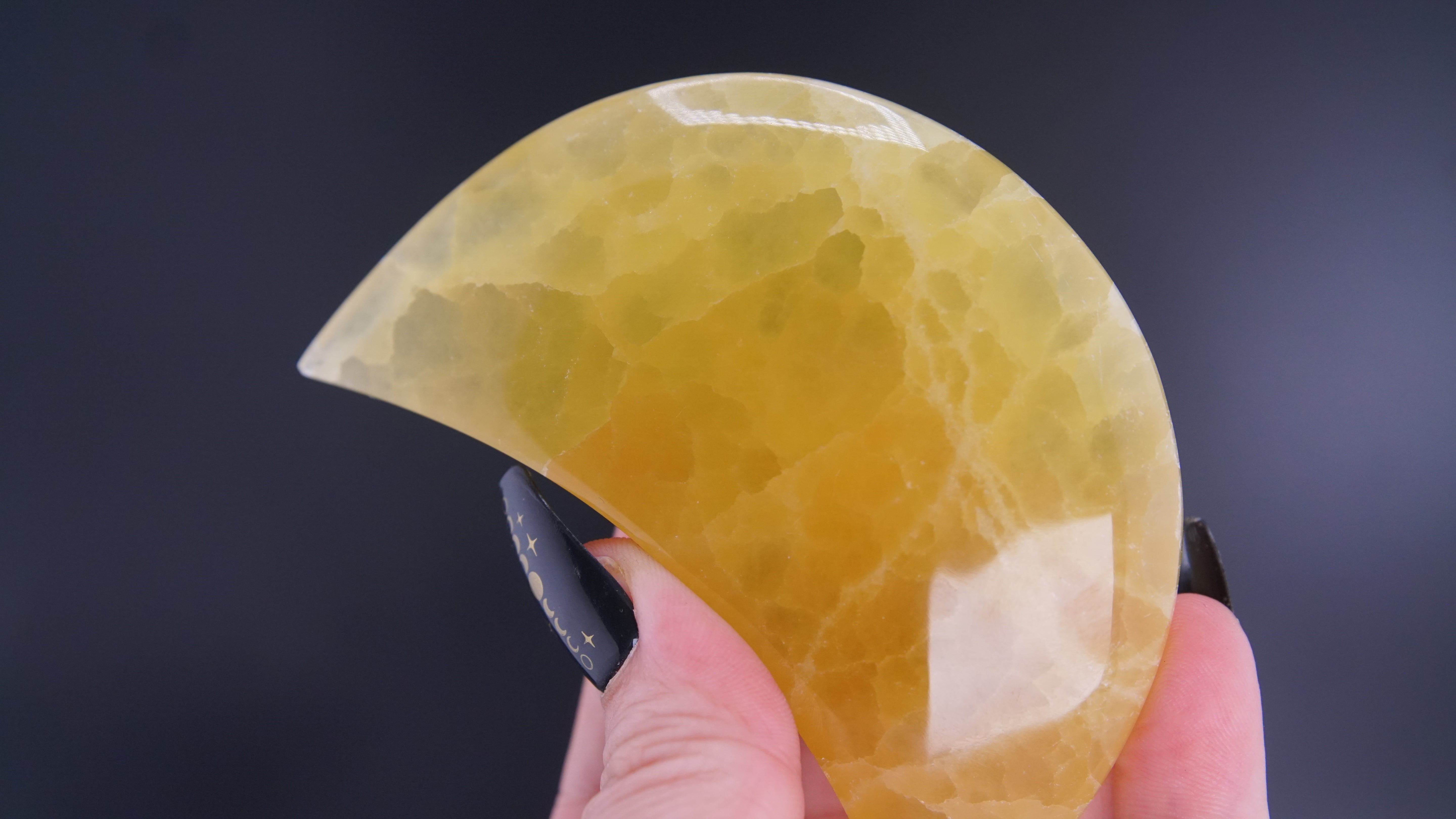 Lemon Calcite Moon From Pakistan