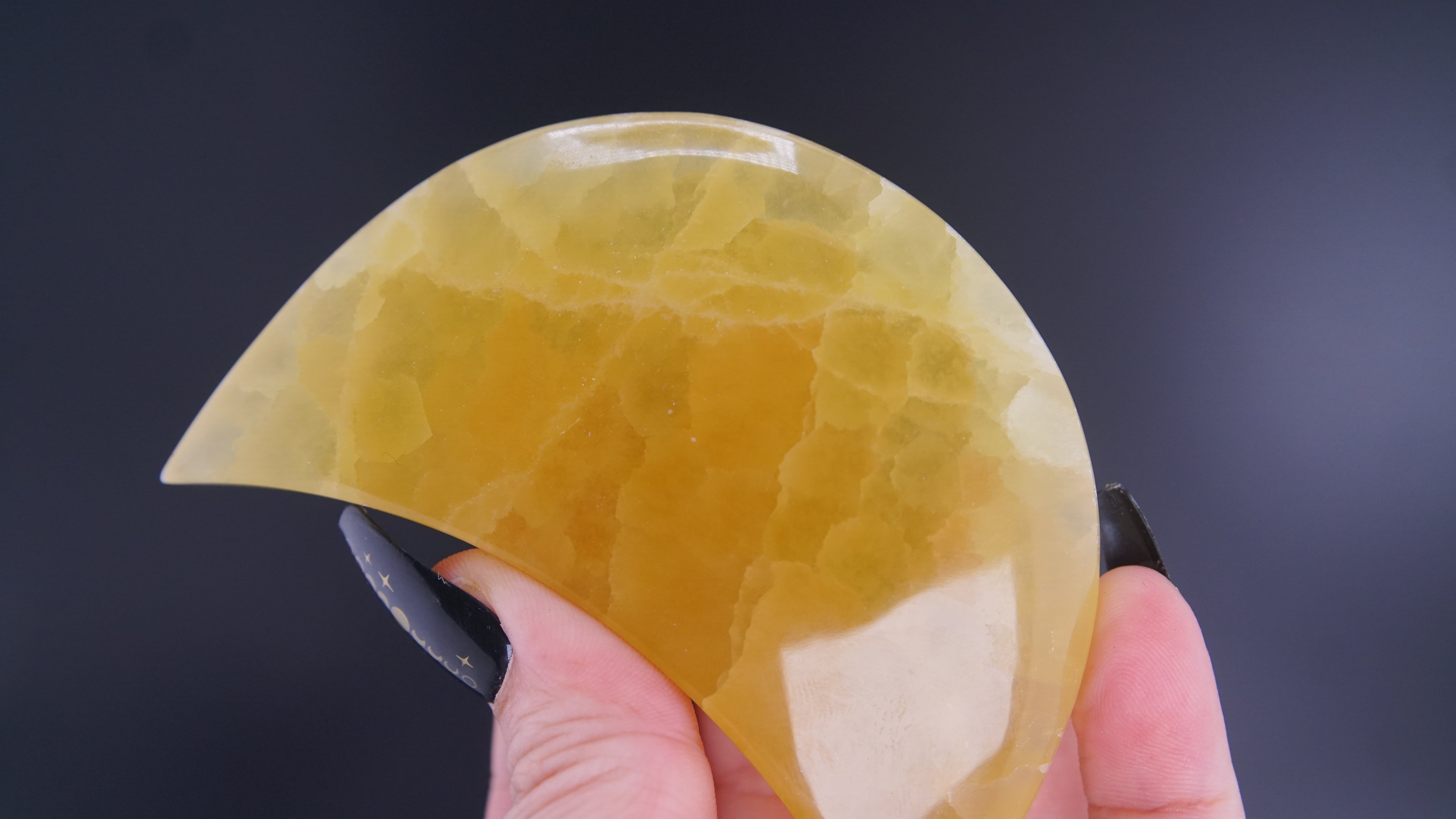 Lemon Calcite Moon From Pakistan