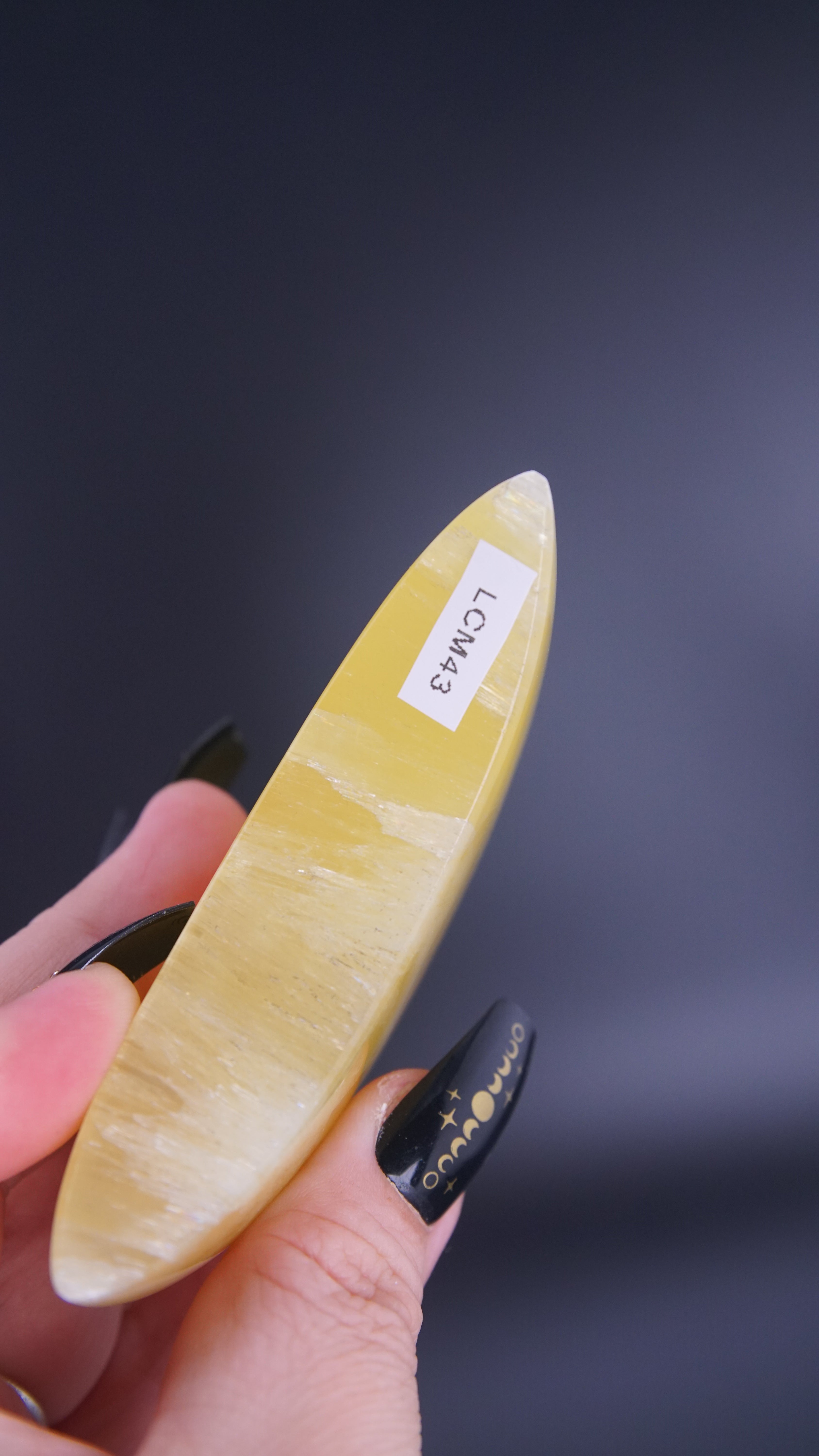 Lemon Calcite Moon From Pakistan