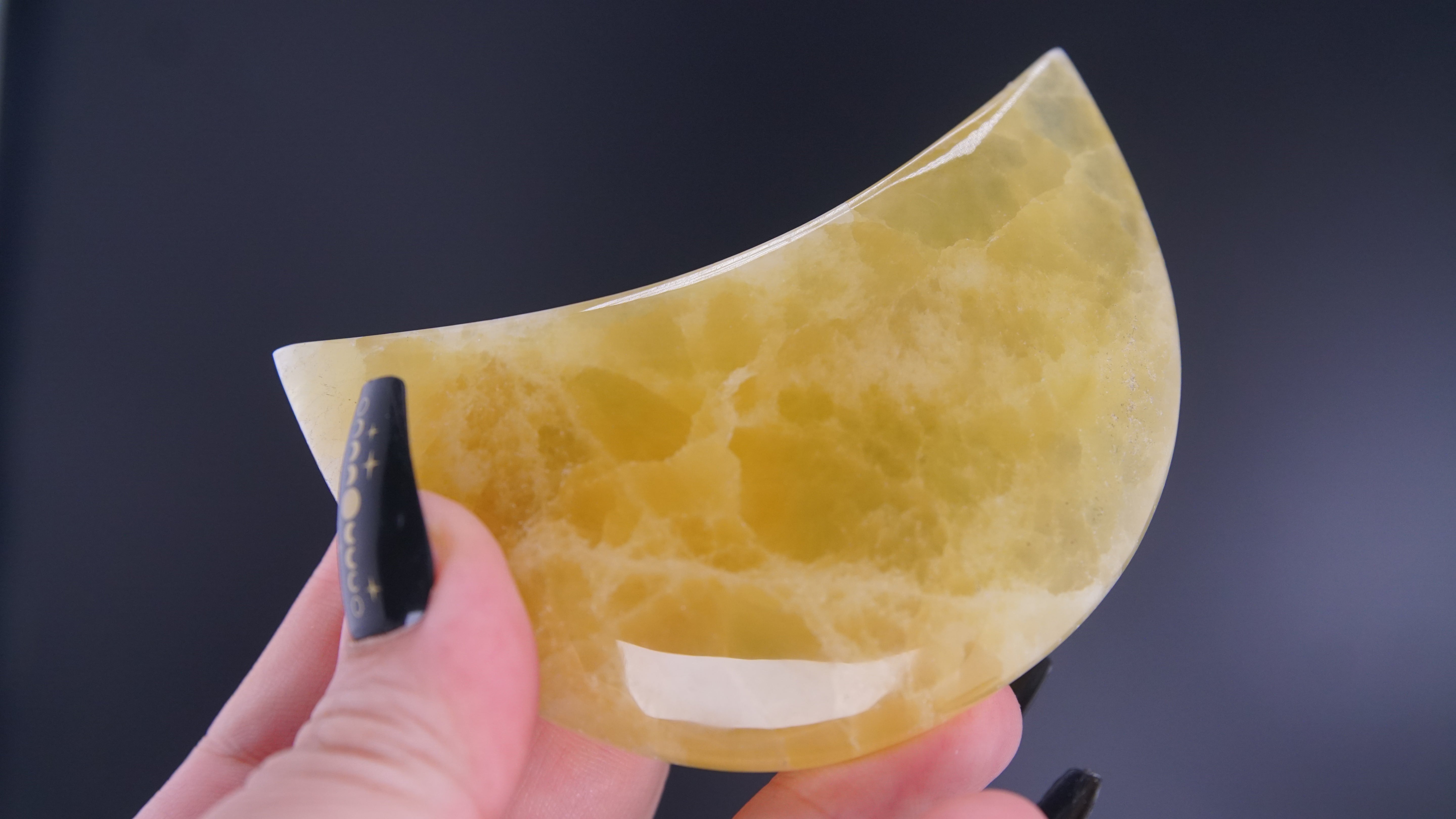 Lemon Calcite Moon From Pakistan