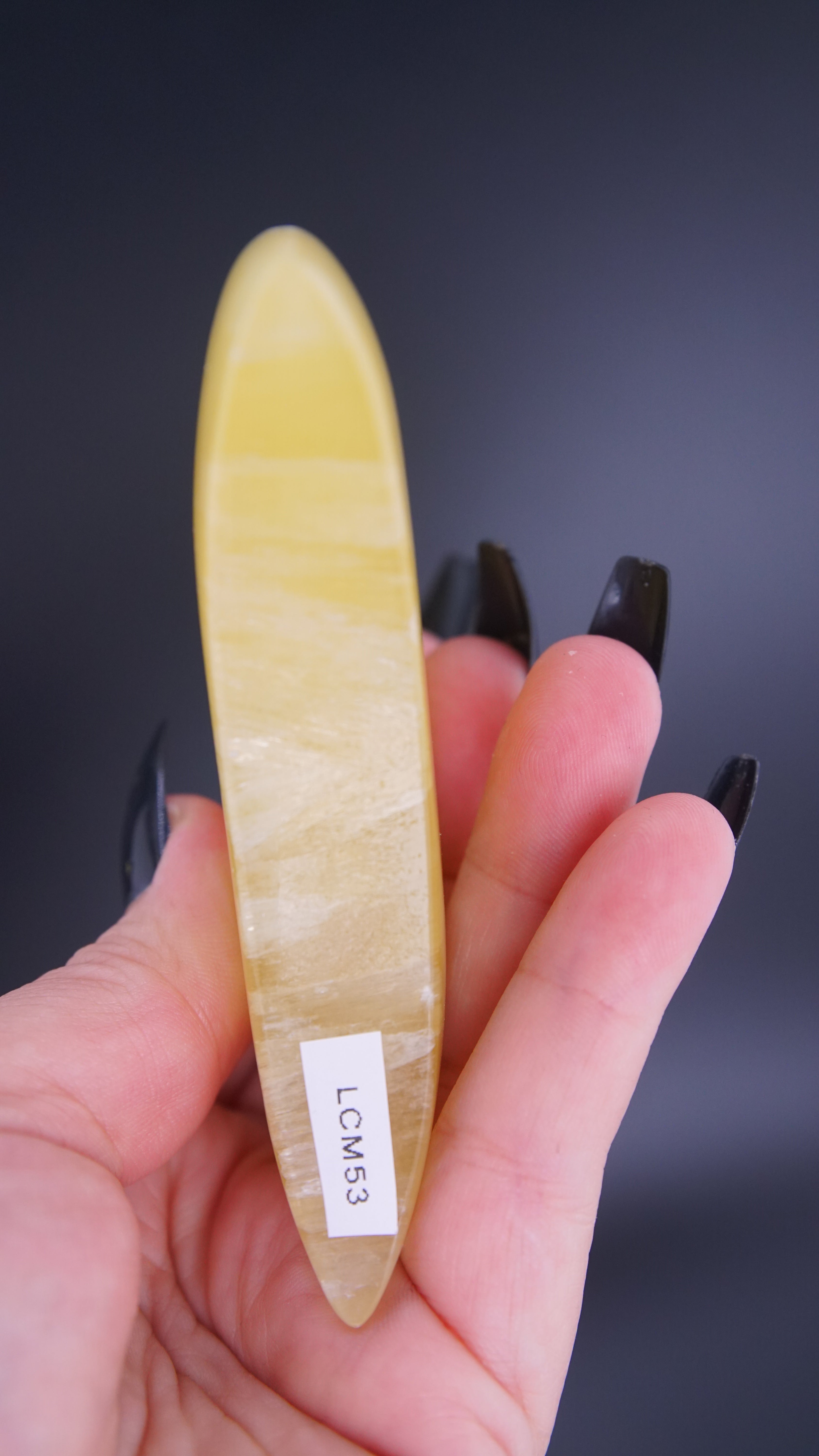 Lemon Calcite Moon From Pakistan