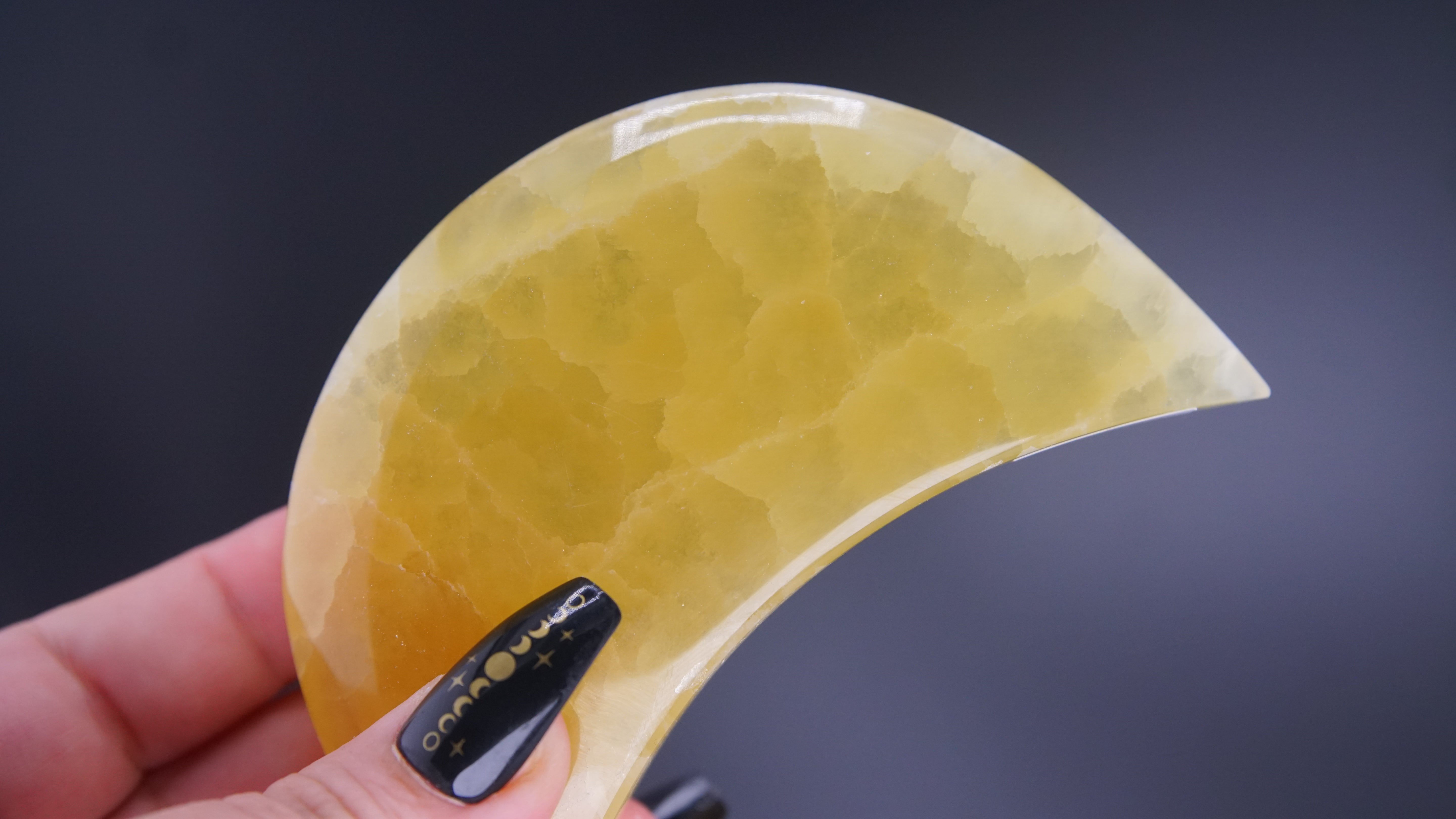 Lemon Calcite Moon From Pakistan