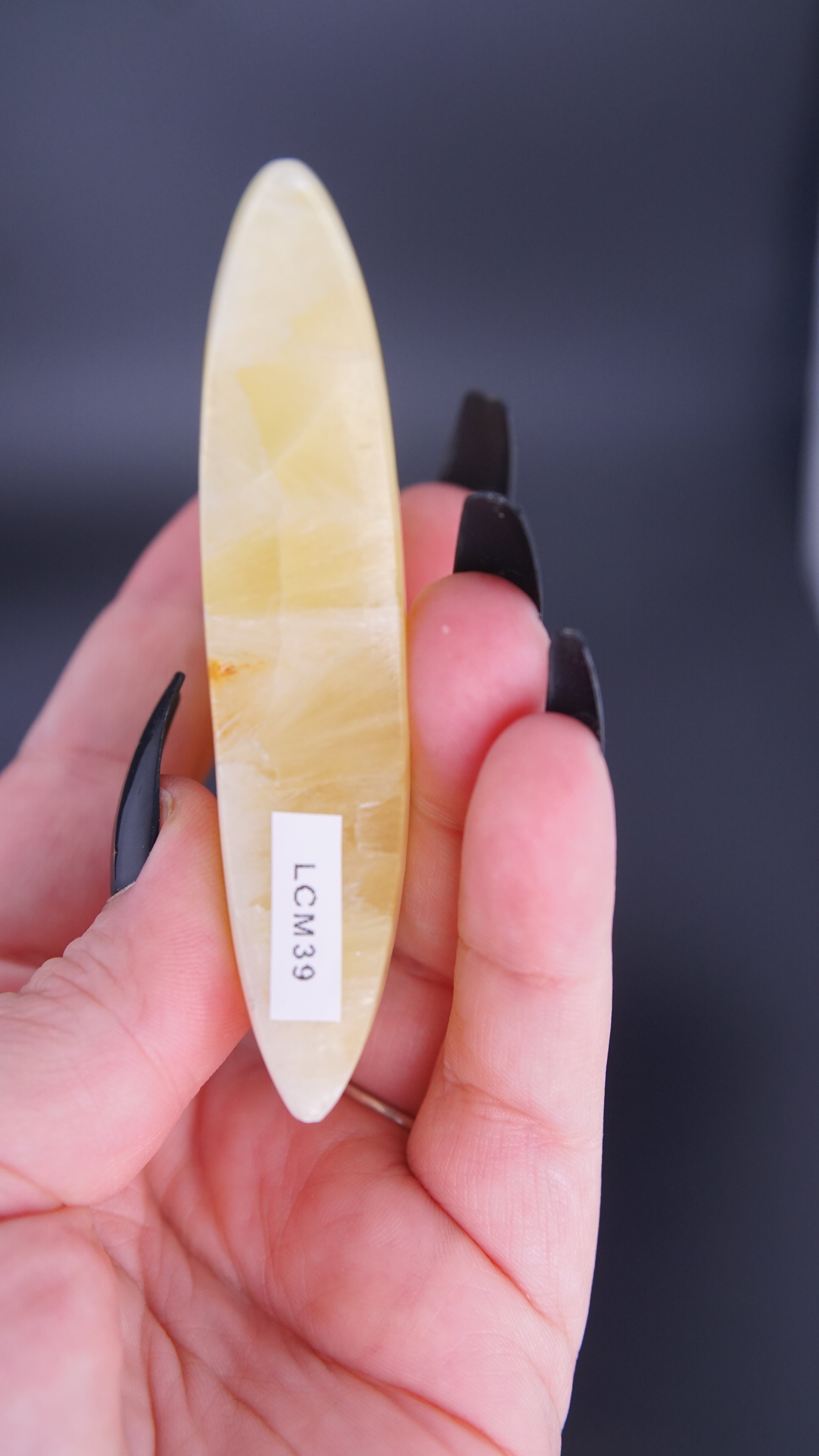 Lemon Calcite Moon From Pakistan