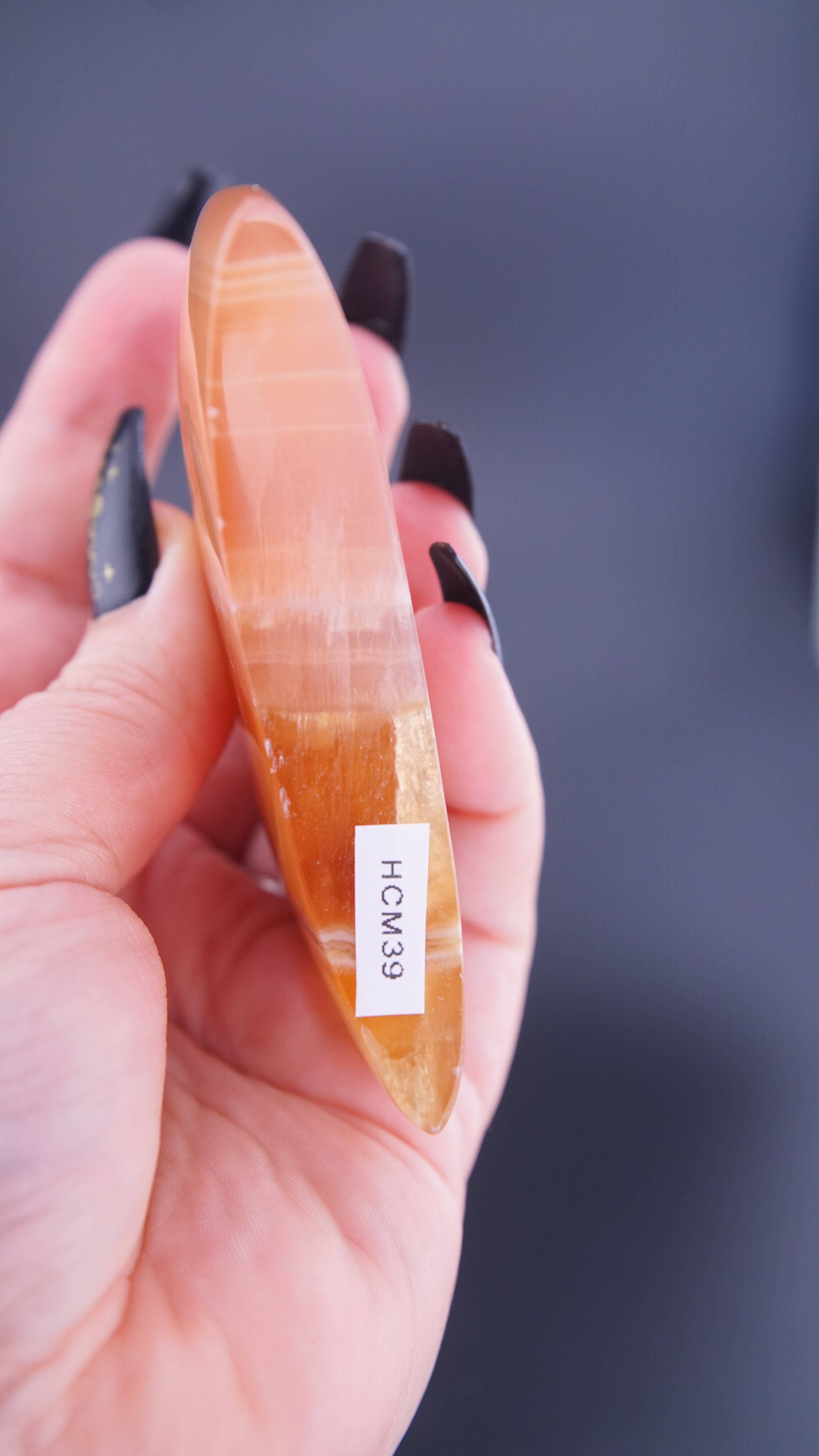 Honey Calcite Moon From Pakistan