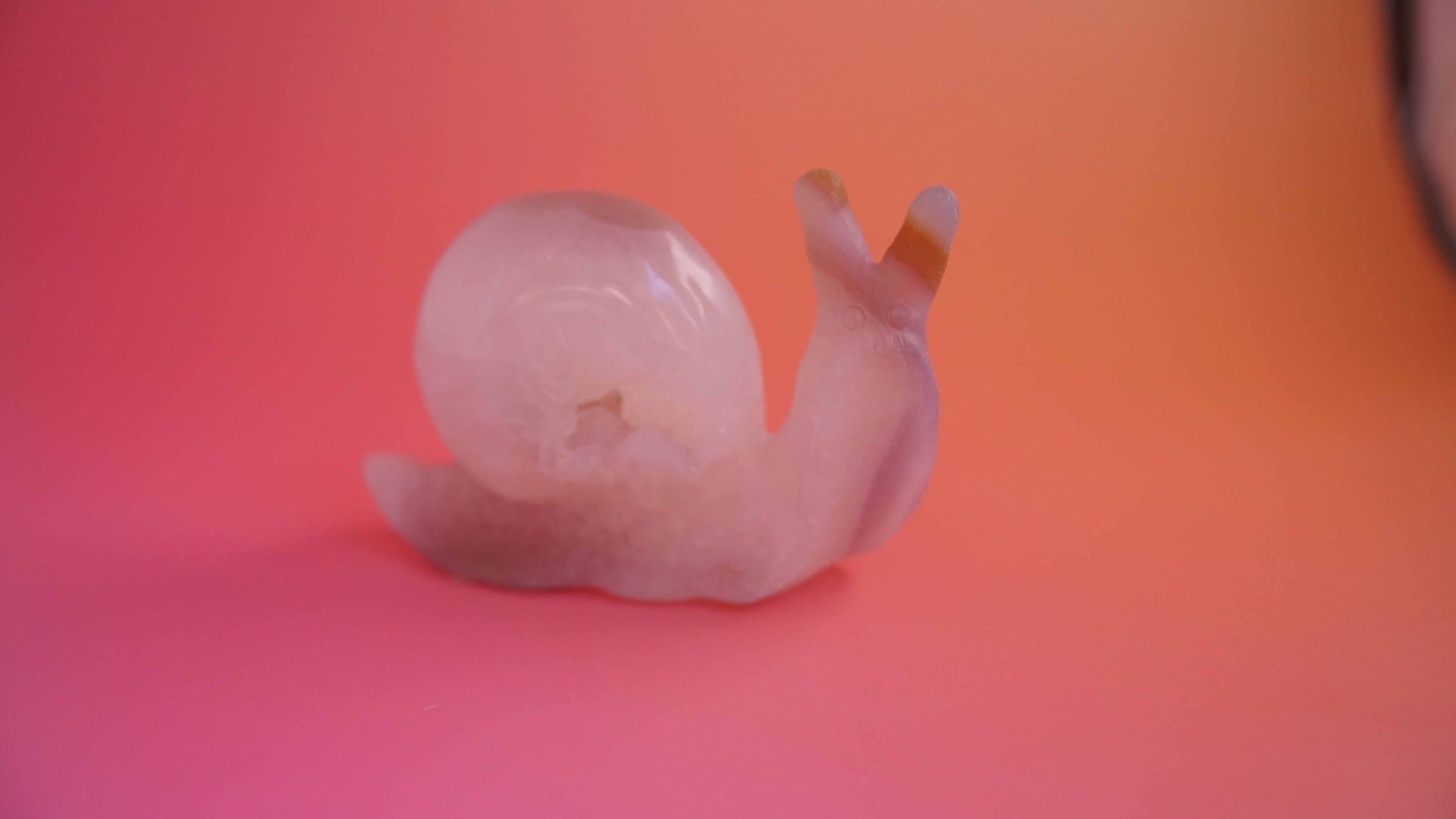 Gorgeous Agate Boutique Snail Carving | Crystal Carving Statement Piece
