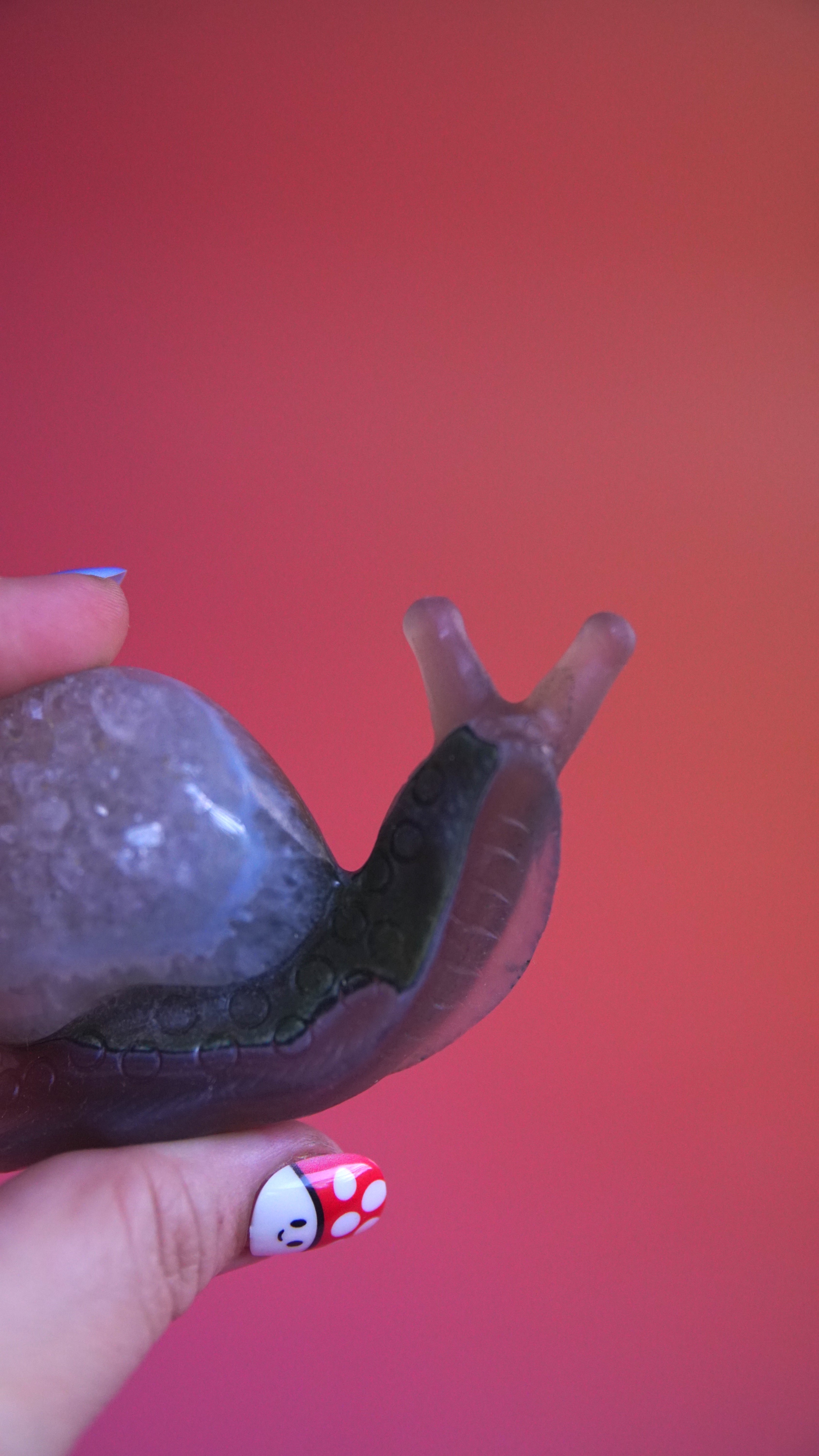 Gorgeous Agate Boutique Snail Carving | Crystal Carving Statement Piece