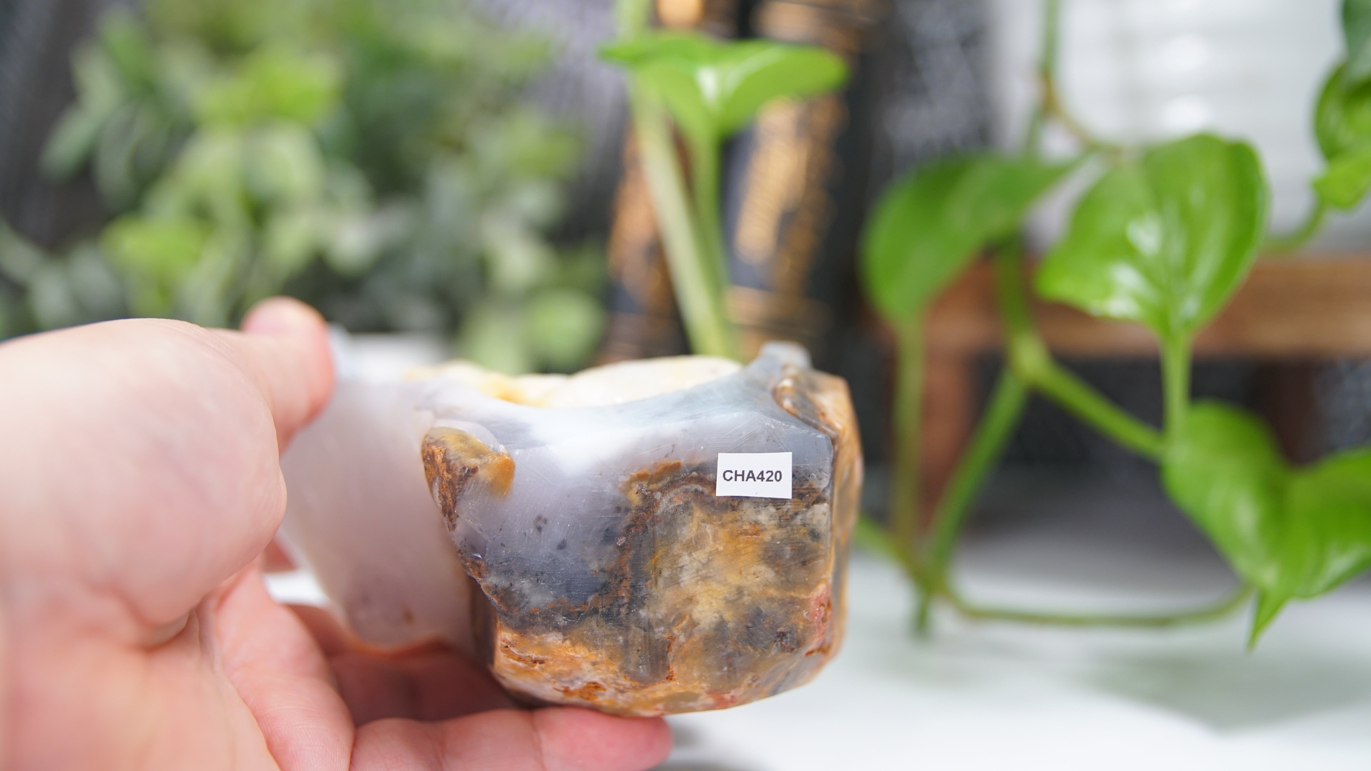 Master Carving - Blue Chalcedony Master Wu Carving - Squirrel In Log