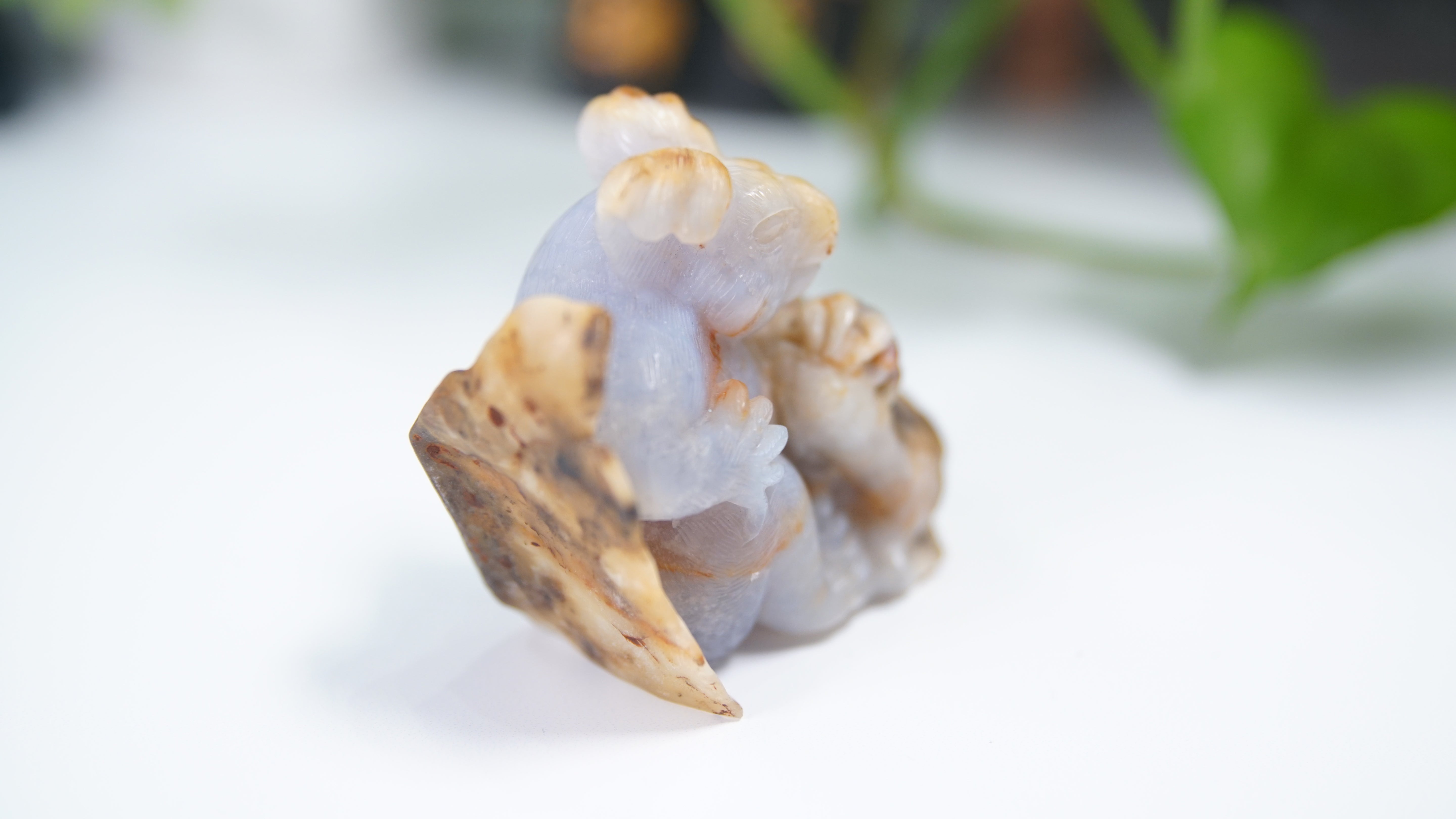 Master Carving - Blue Chalcedony Master Wu Carving - Sitting Koala