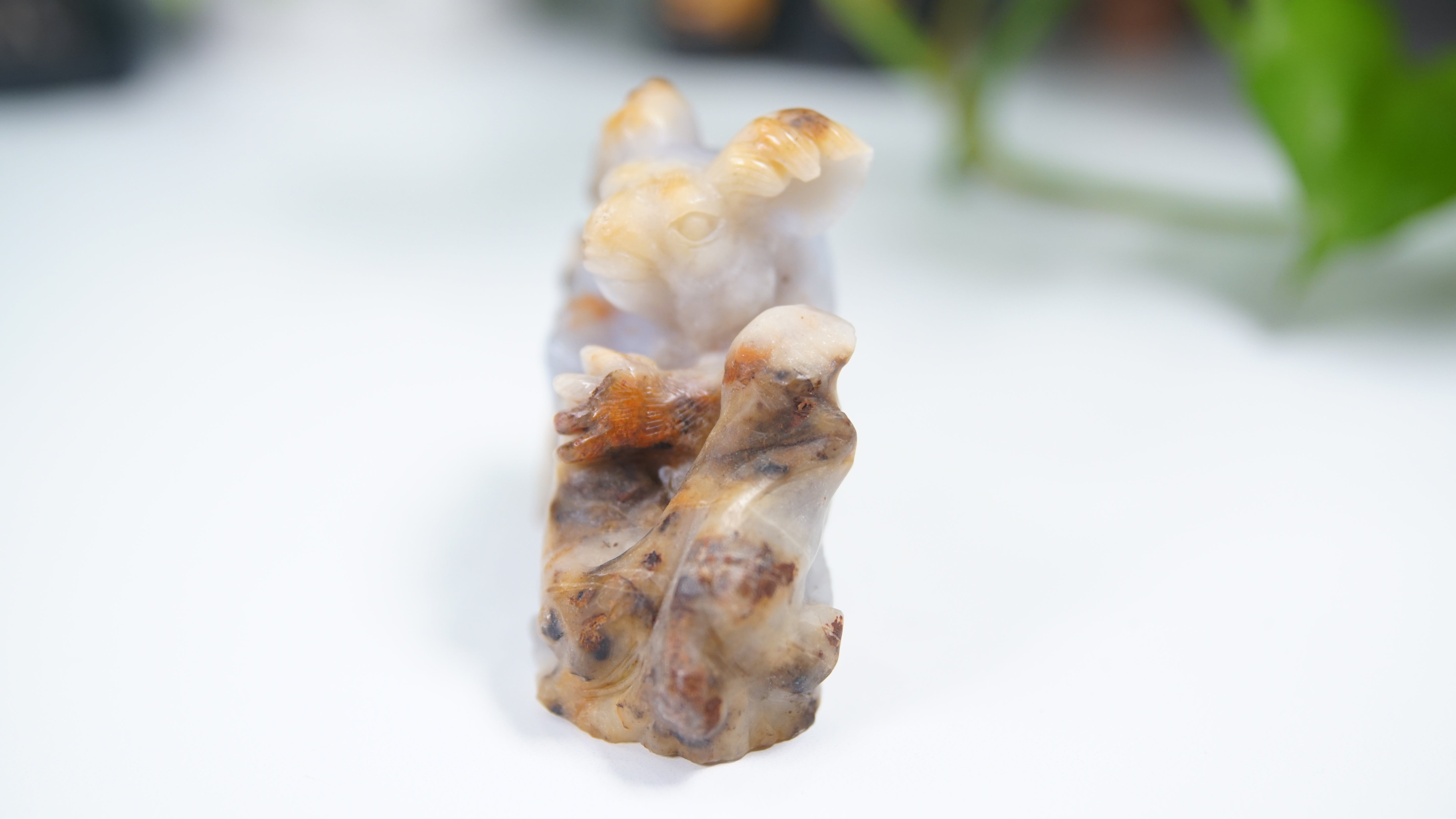 Master Carving - Blue Chalcedony Master Wu Carving - Sitting Koala