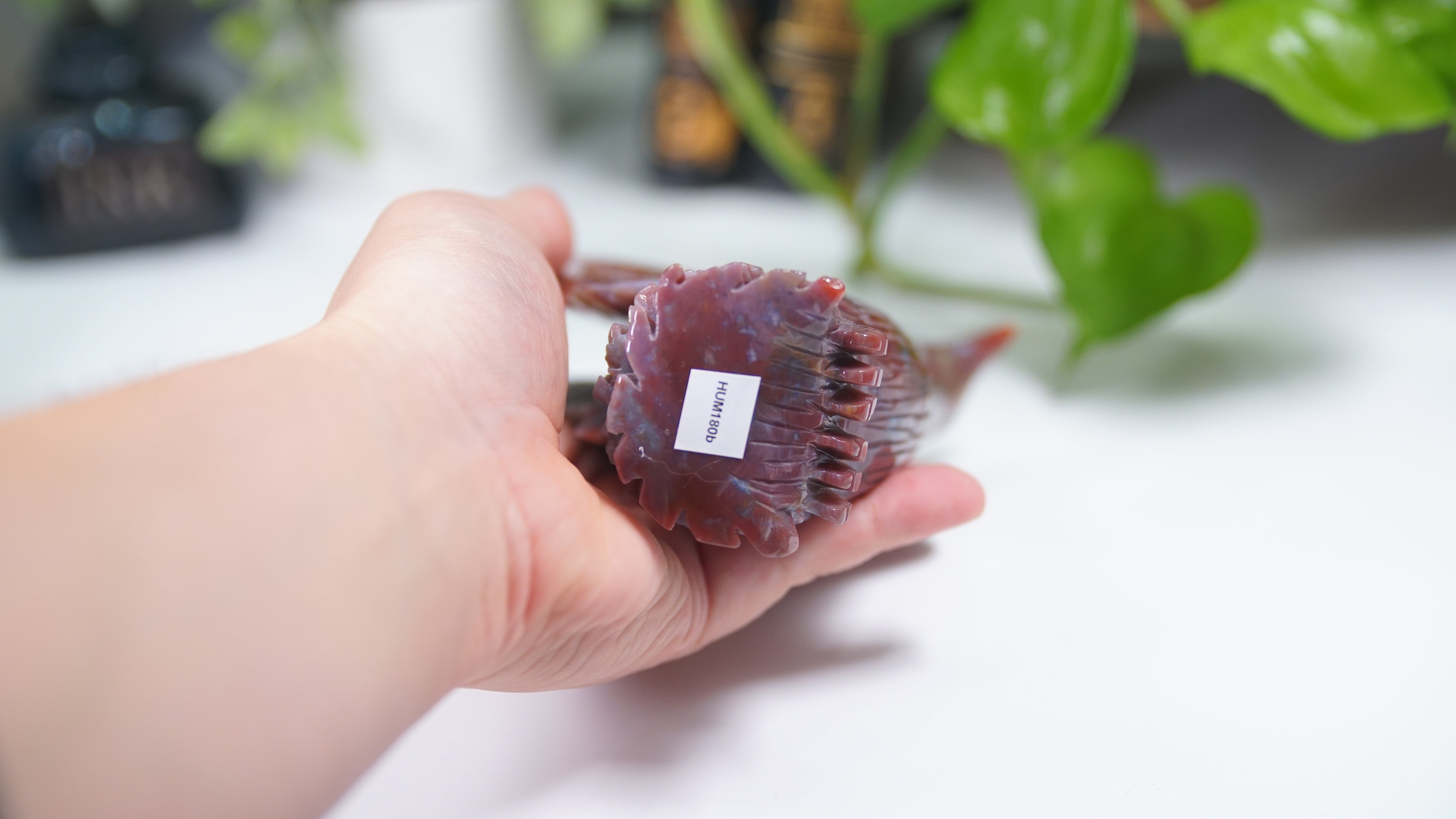 Red Ocean Jasper Boutique Hummingbird Carving