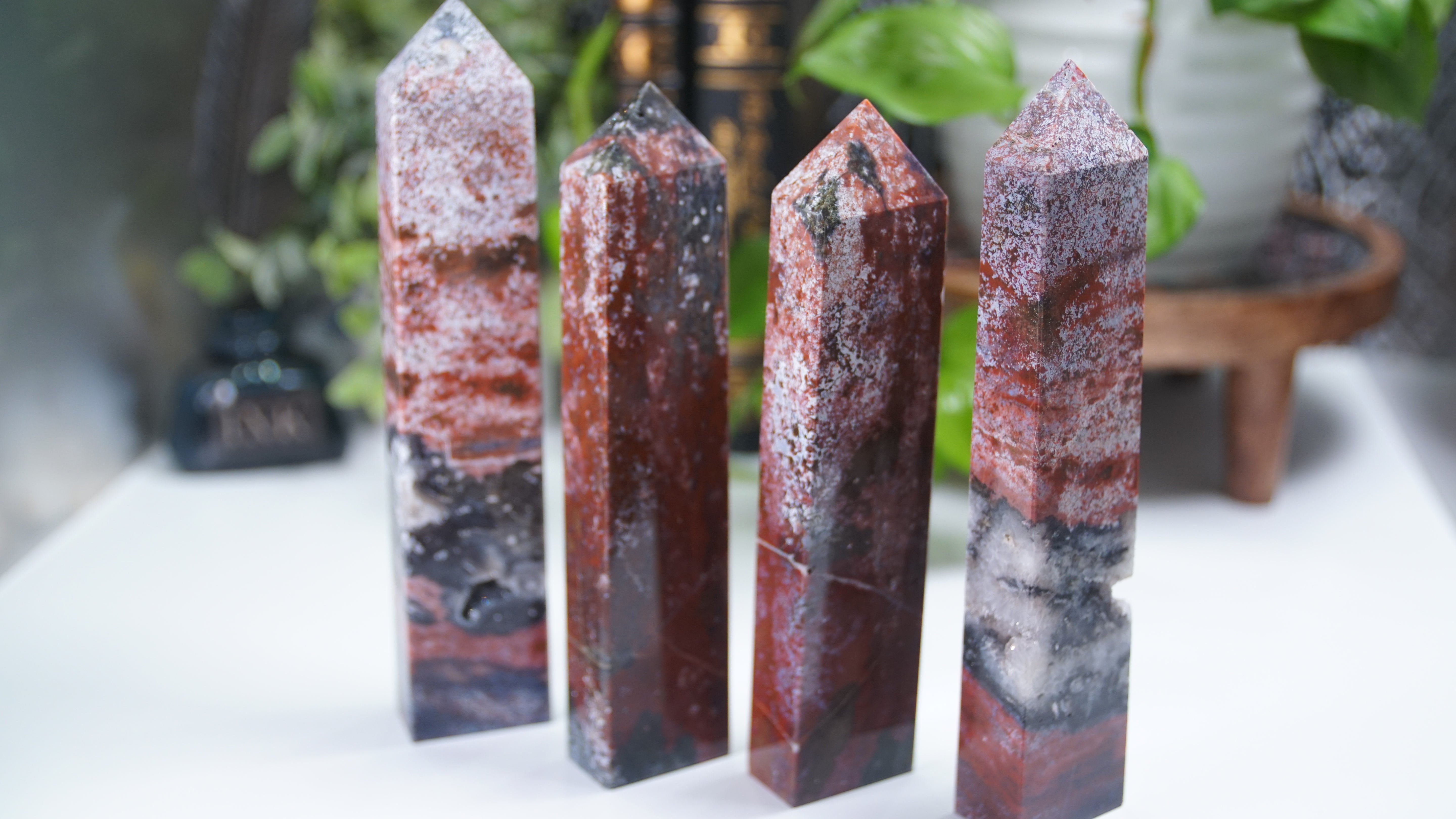 Pink & Red Bubble Ocean Jasper Towers