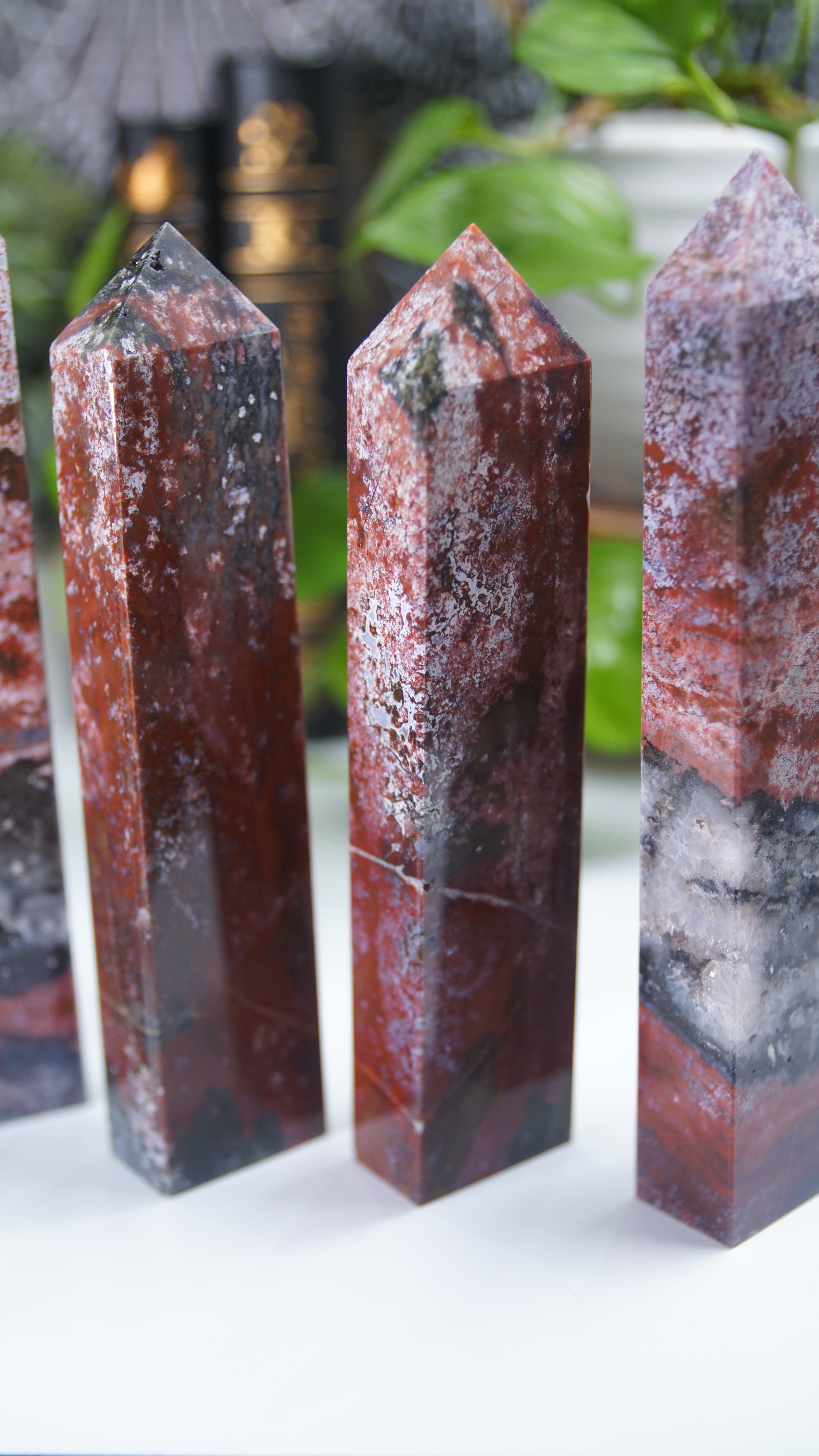 Pink & Red Bubble Ocean Jasper Towers