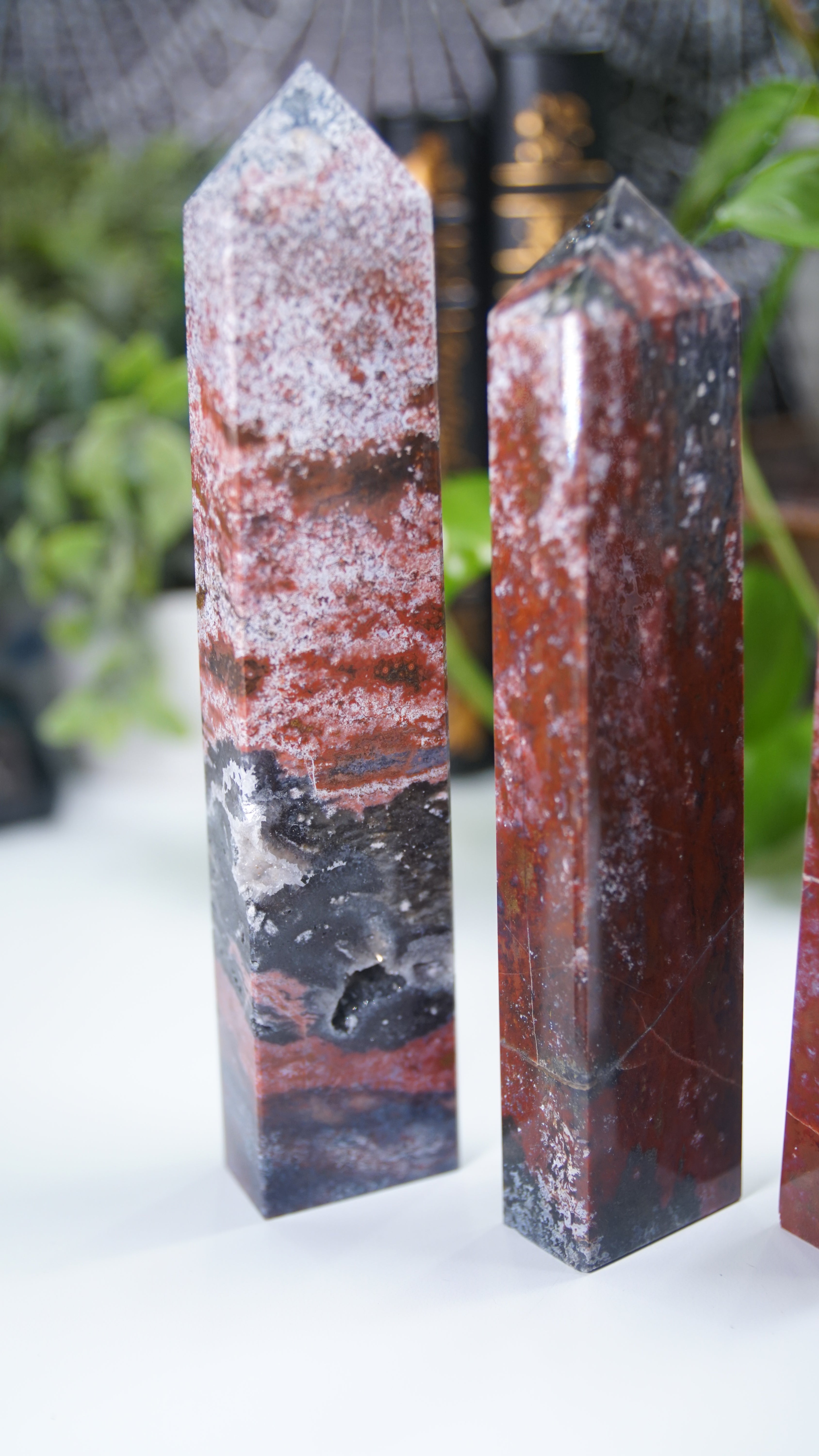 Pink & Red Bubble Ocean Jasper Towers