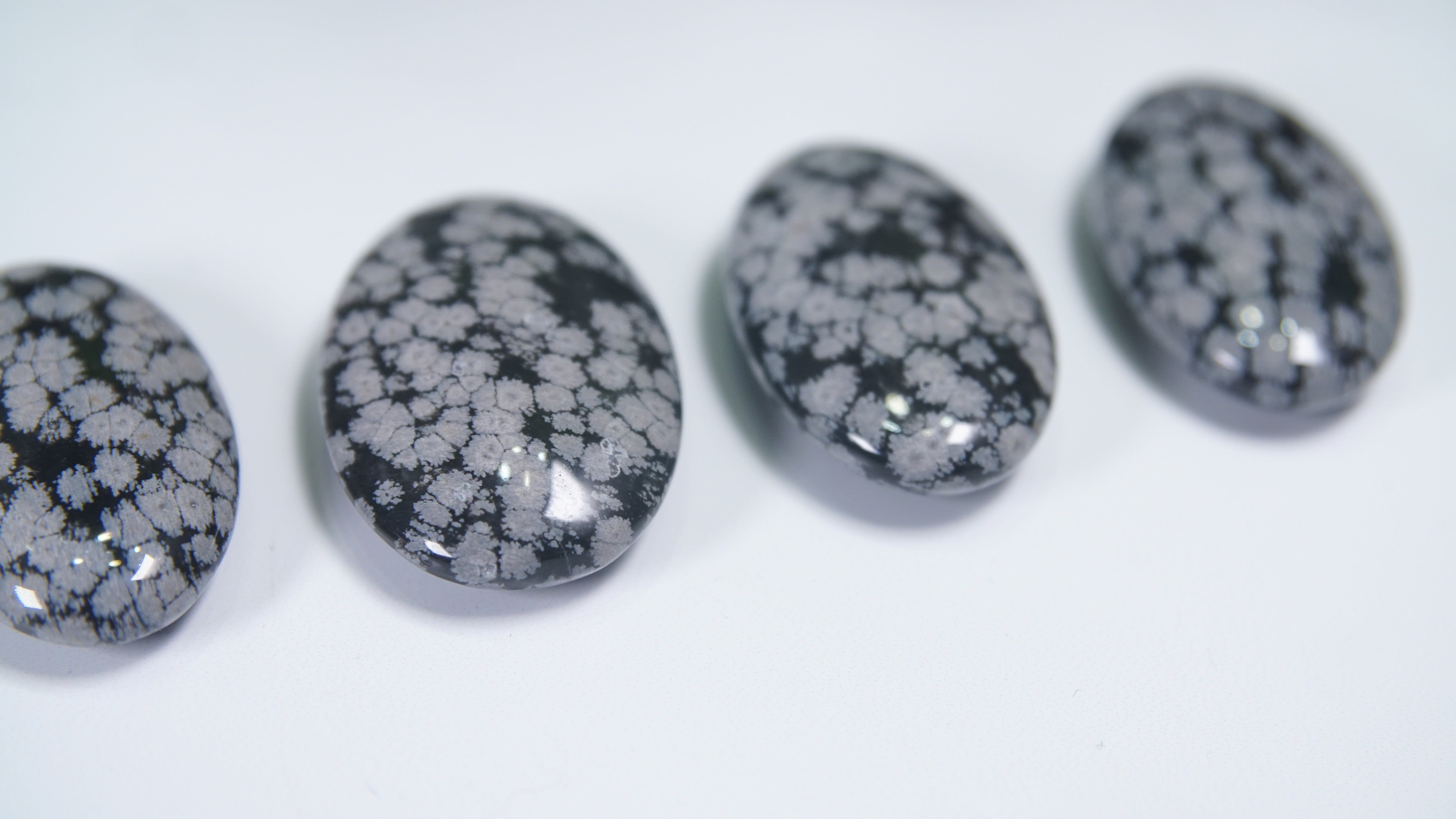 Snowflake Obsidian Palm Stones - Intuitively Selected