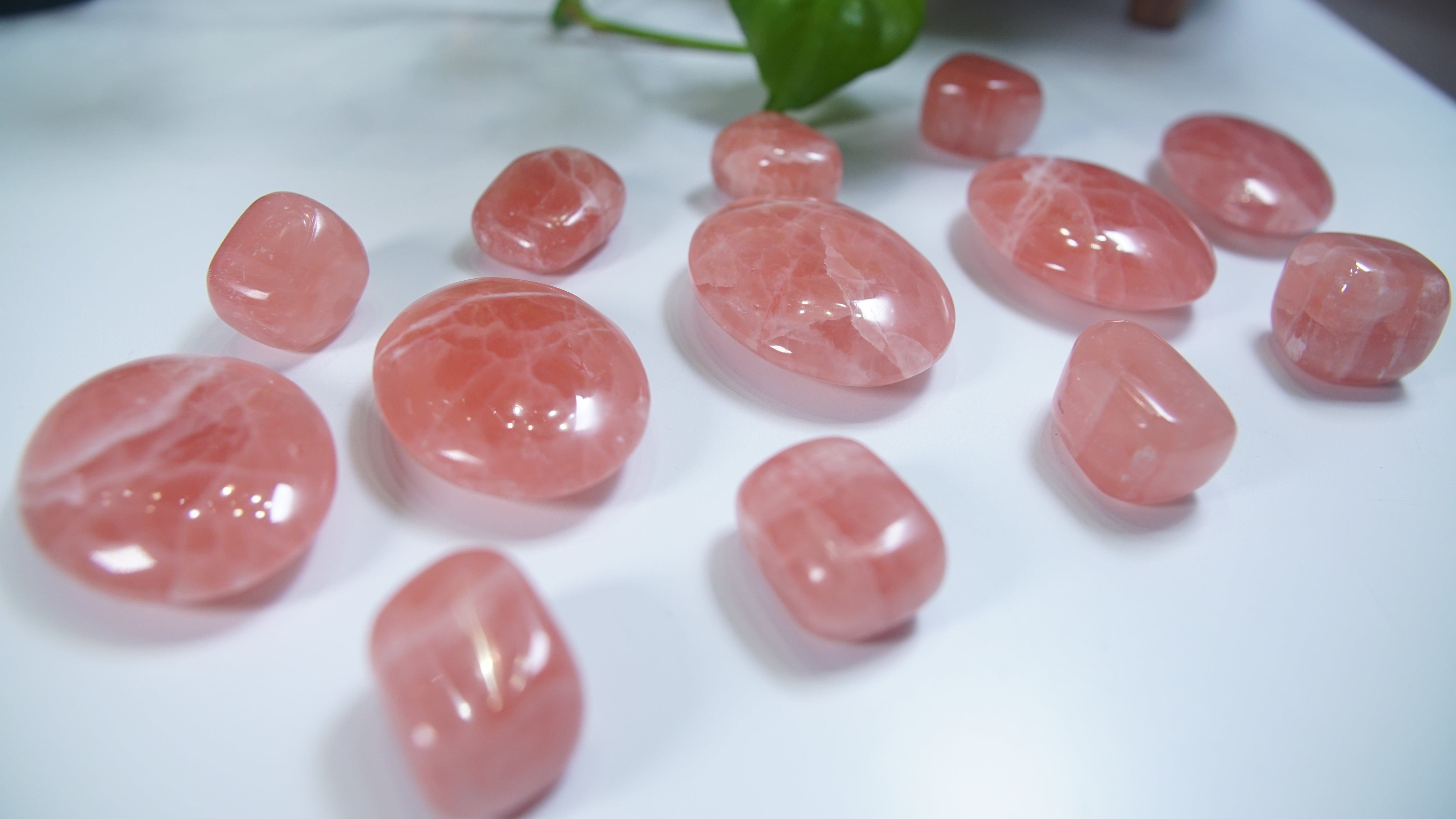 Rose Calcite Palms & Tumbles From Pakistan - Intuitively Selected