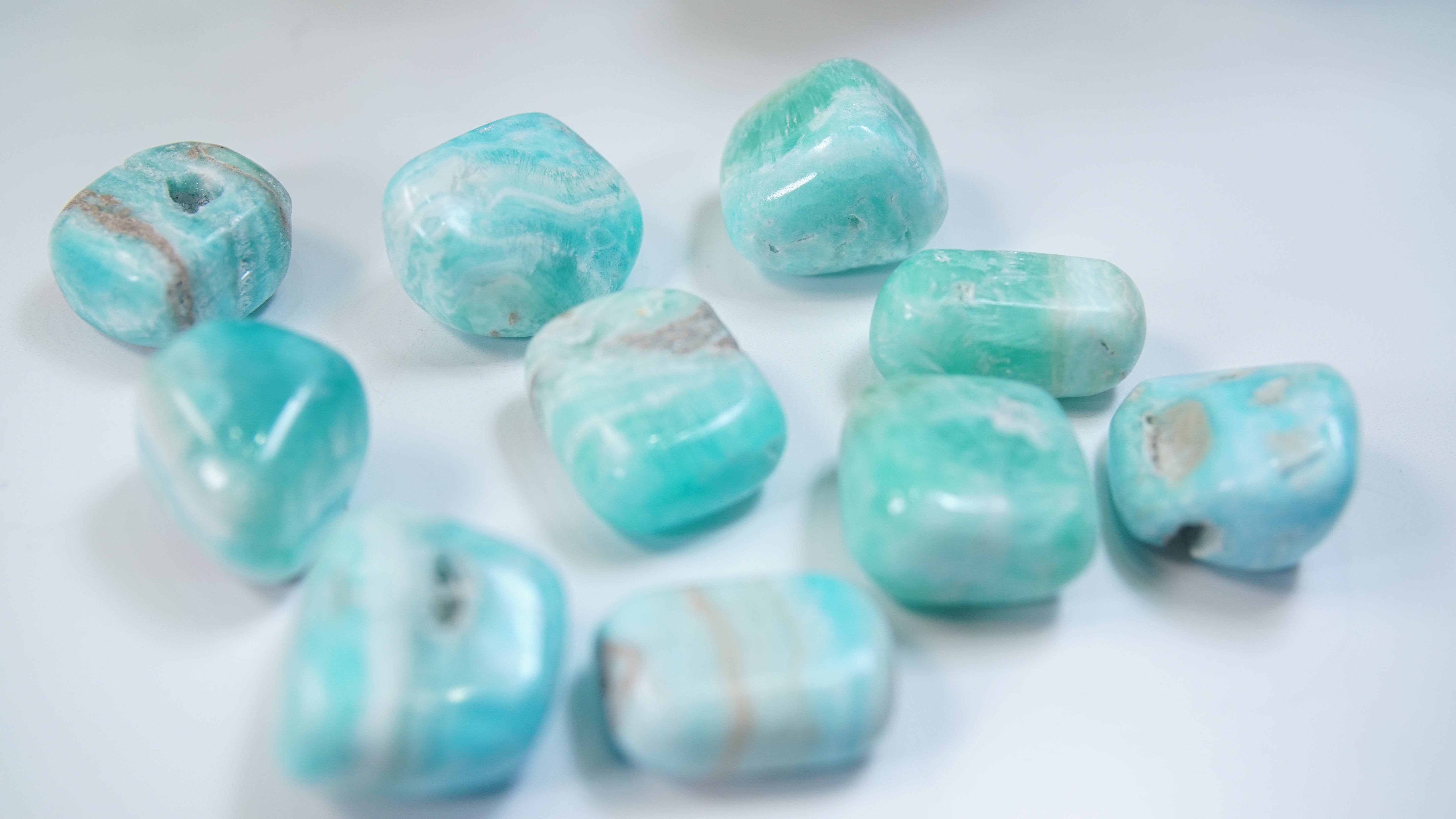 Caribbean Calcite Tumbles From Pakistan - Intuitively Selected