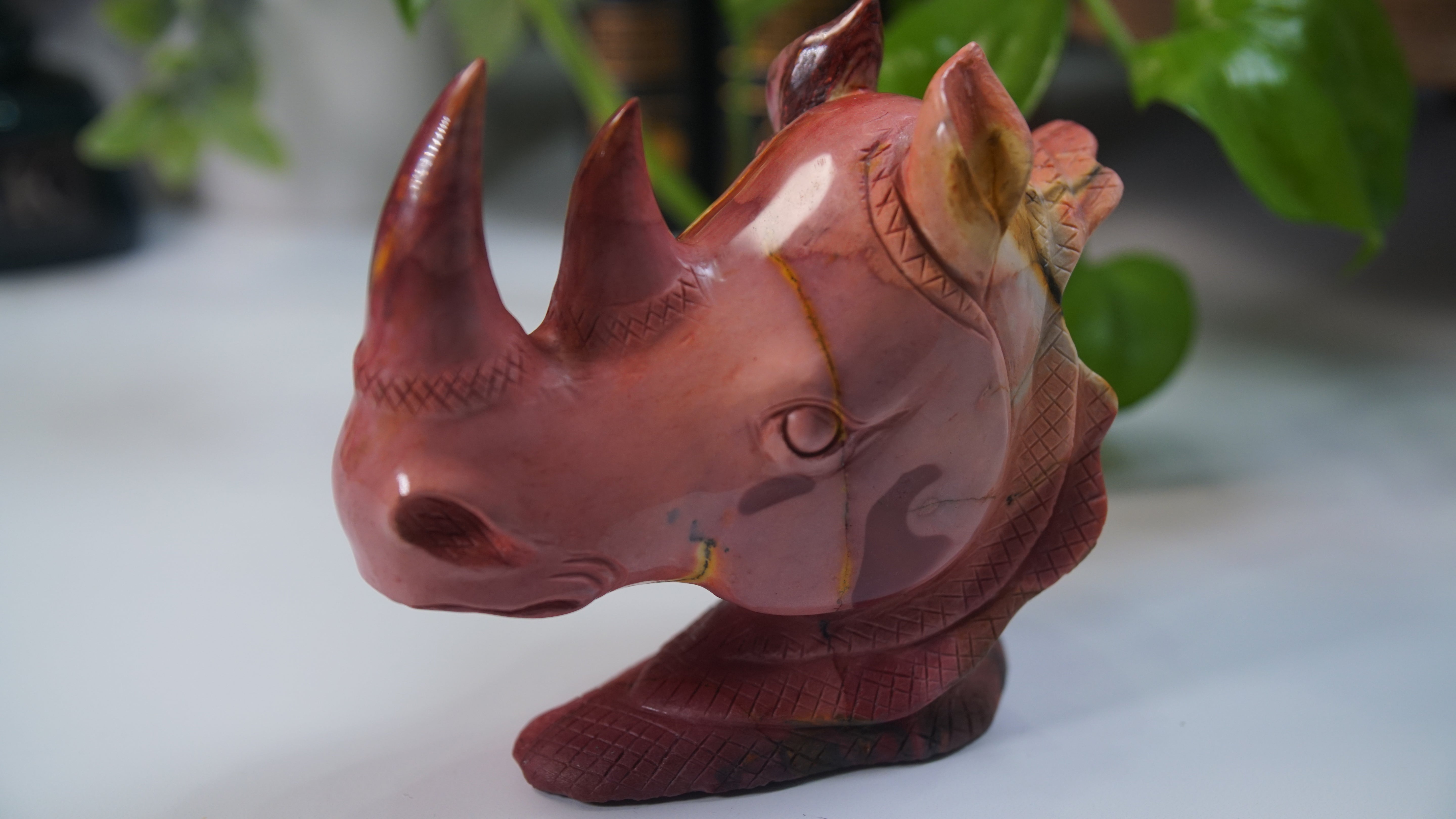 Mookaite Rhino Head Boutique Carving