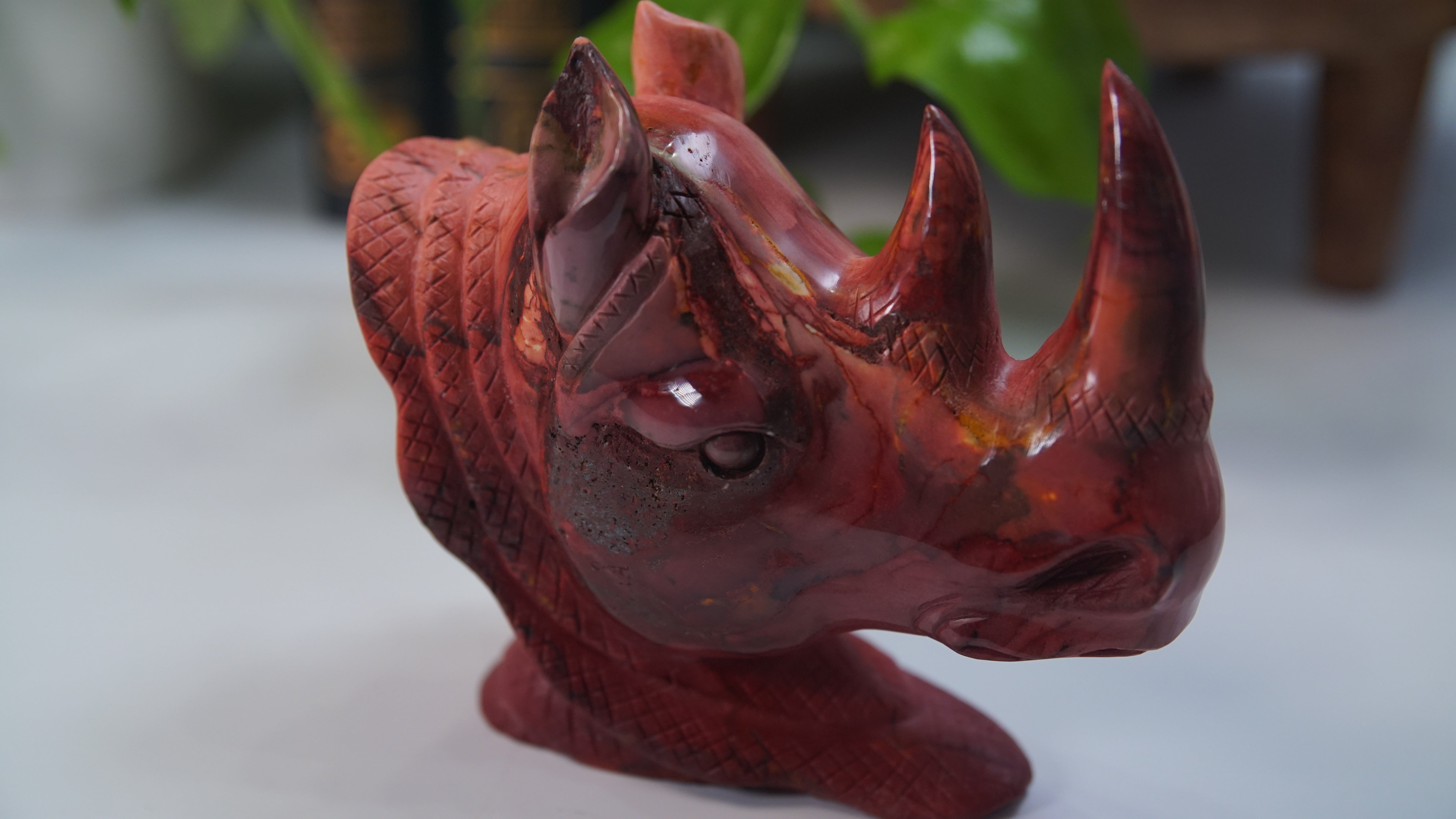 Mookaite Rhino Head Boutique Carving