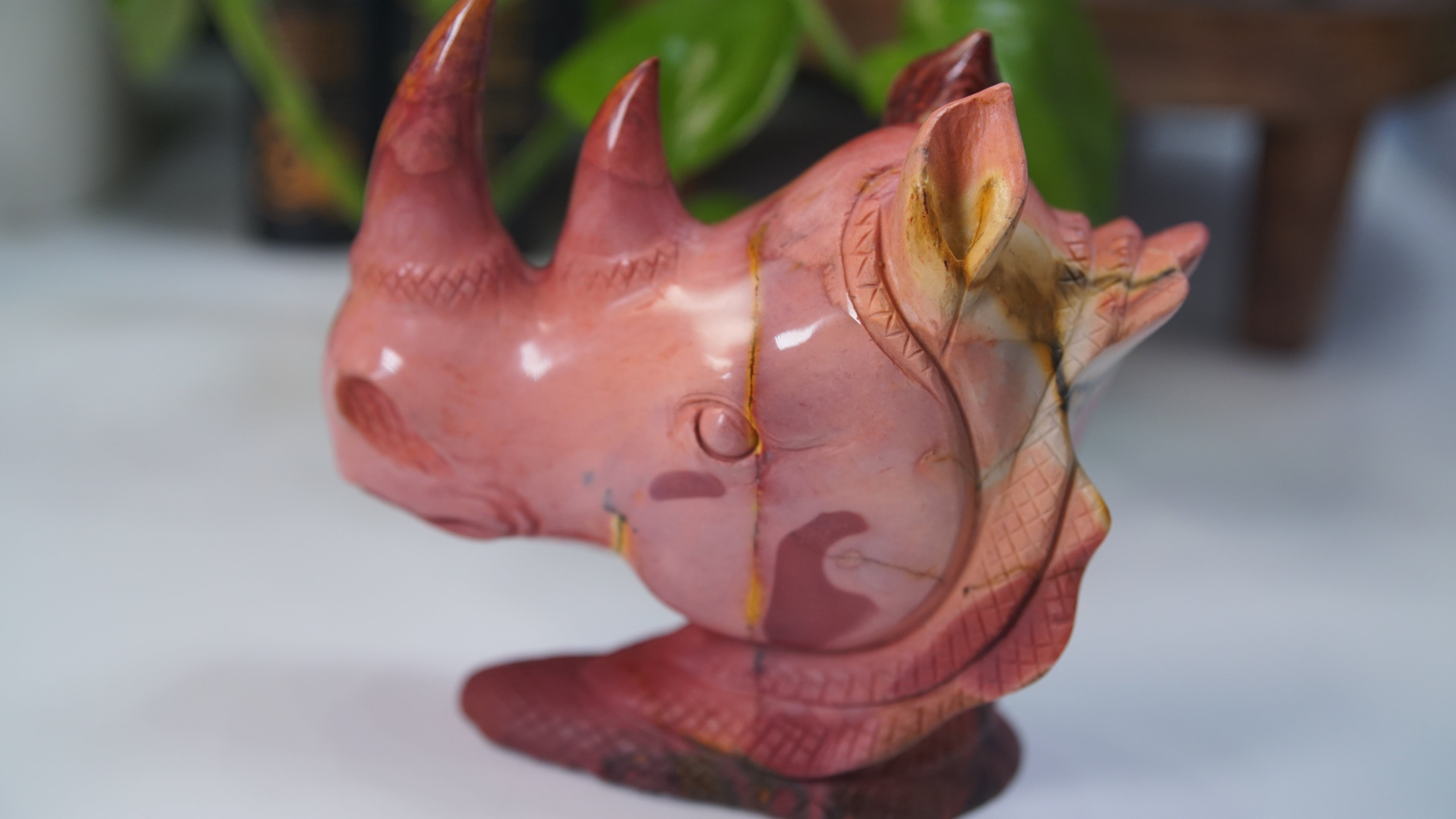 Mookaite Rhino Head Boutique Carving