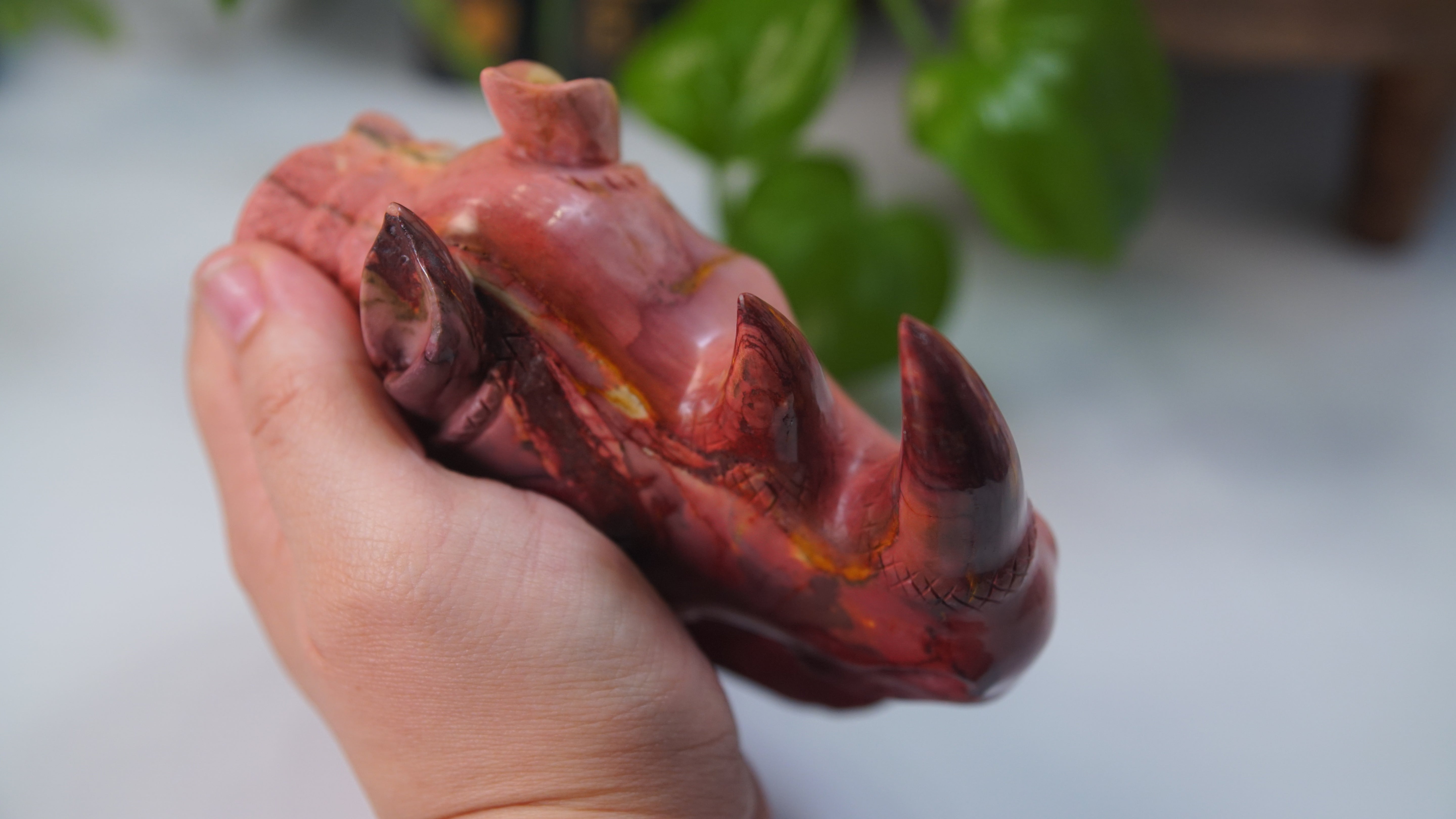 Mookaite Rhino Head Boutique Carving