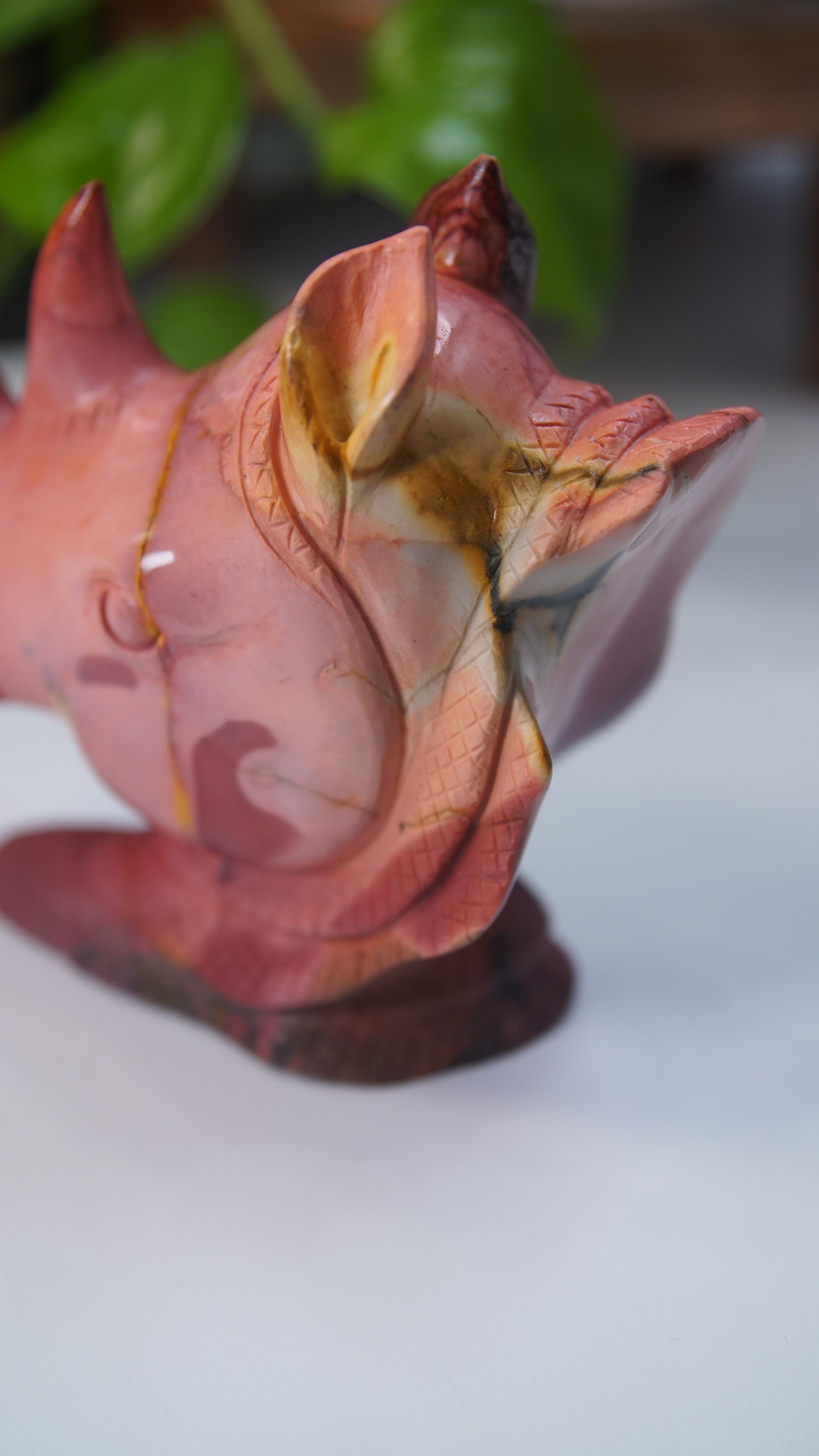 Mookaite Rhino Head Boutique Carving