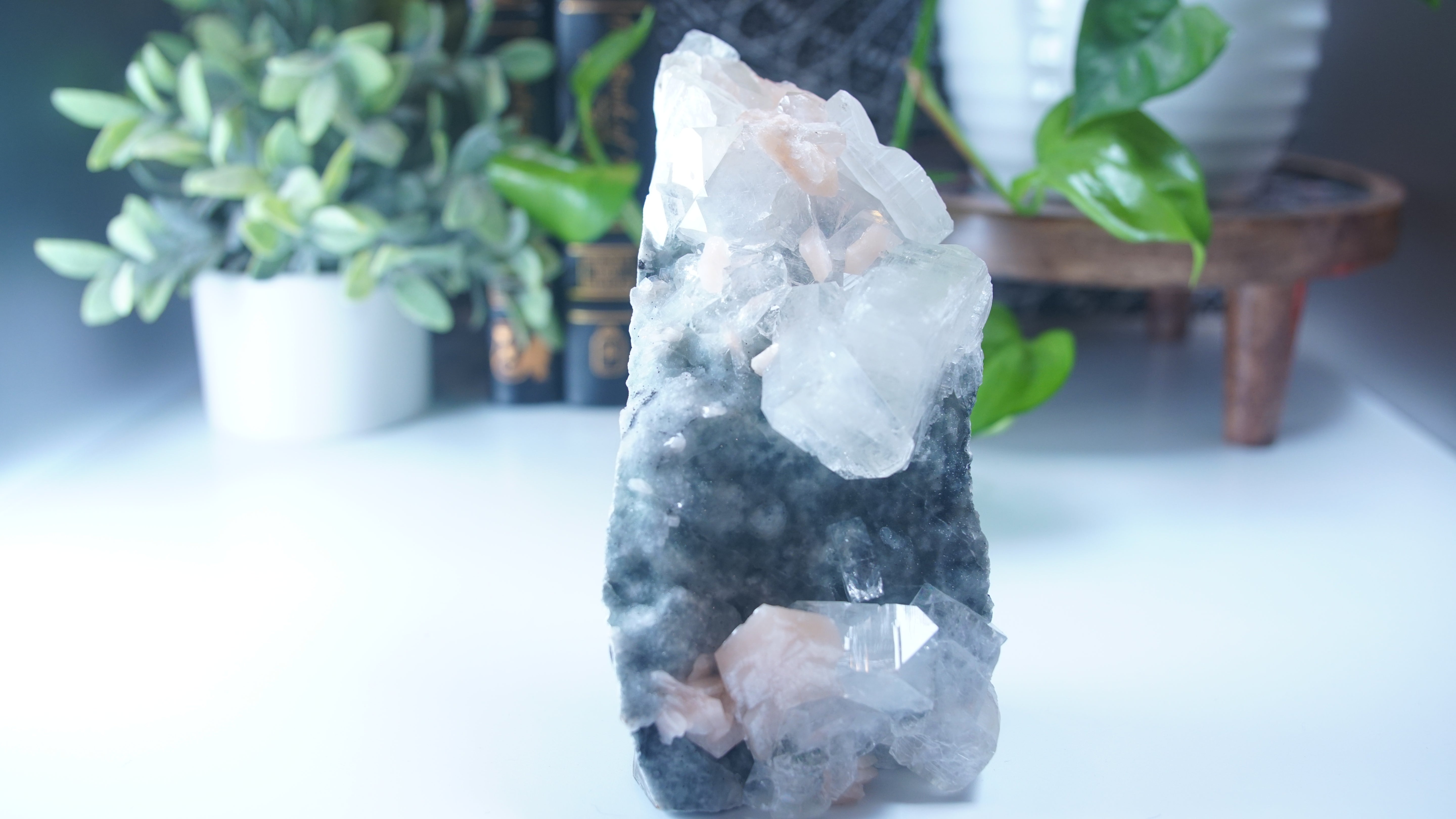 Diamond Apophyllite Blue Chalcedony Sugar Druzy Cluster | High Quality Diamond Apophyllite | US Seller