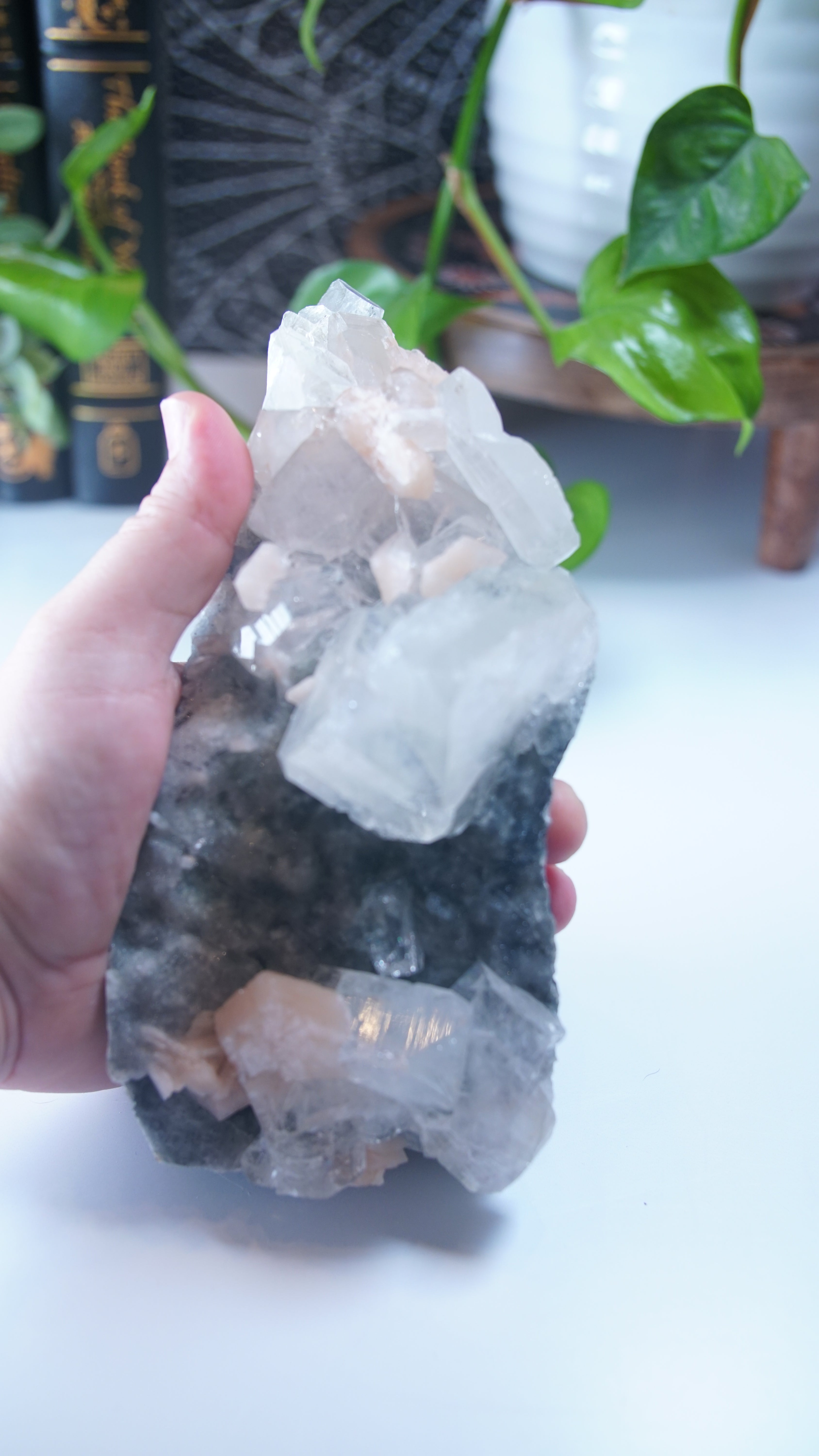 Diamond Apophyllite Blue Chalcedony Sugar Druzy Cluster | High Quality Diamond Apophyllite | US Seller