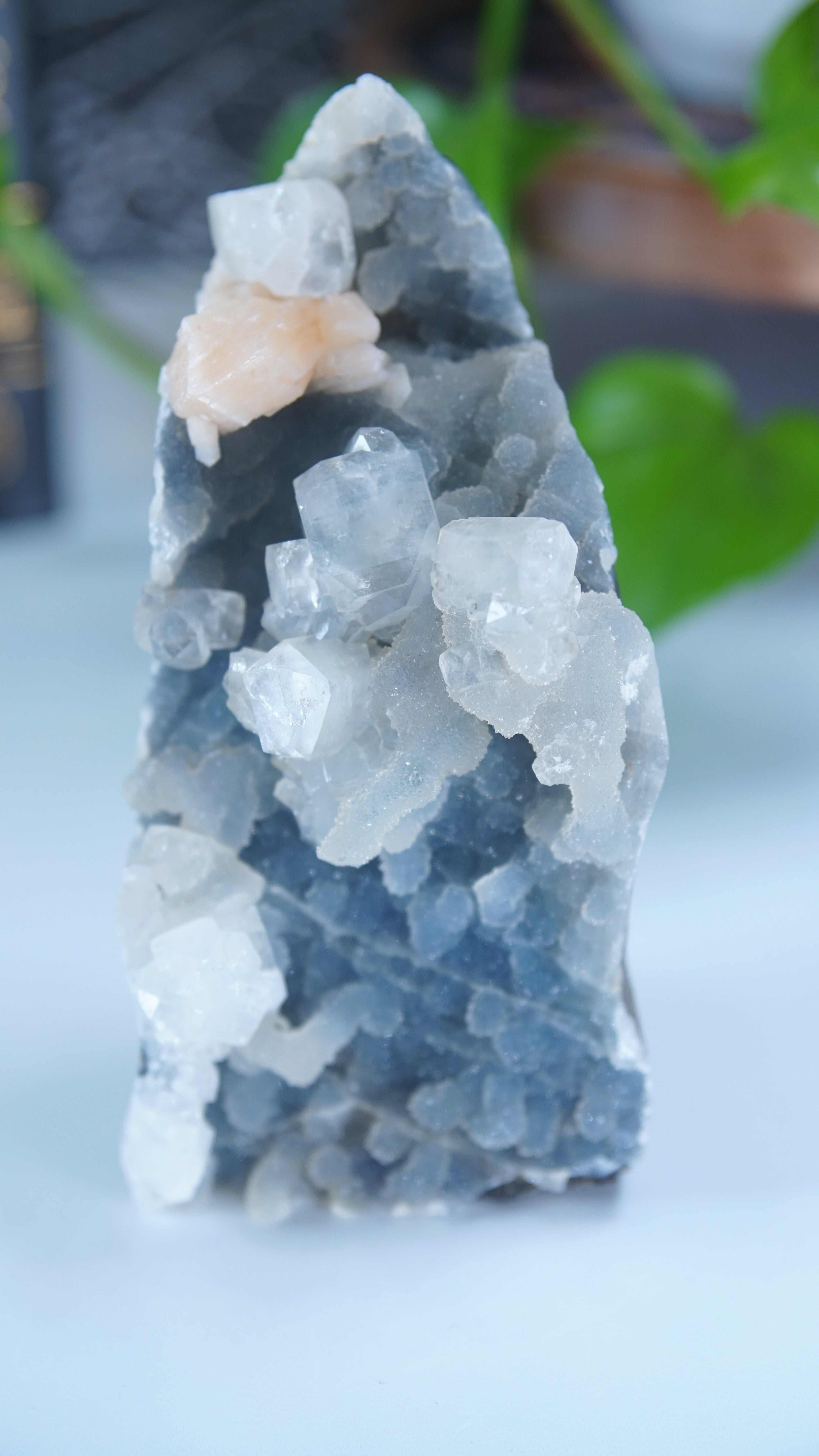 Diamond Apophyllite Blue Chalcedony Sugar Druzy Cluster | High Quality Diamond Apophyllite | US Seller