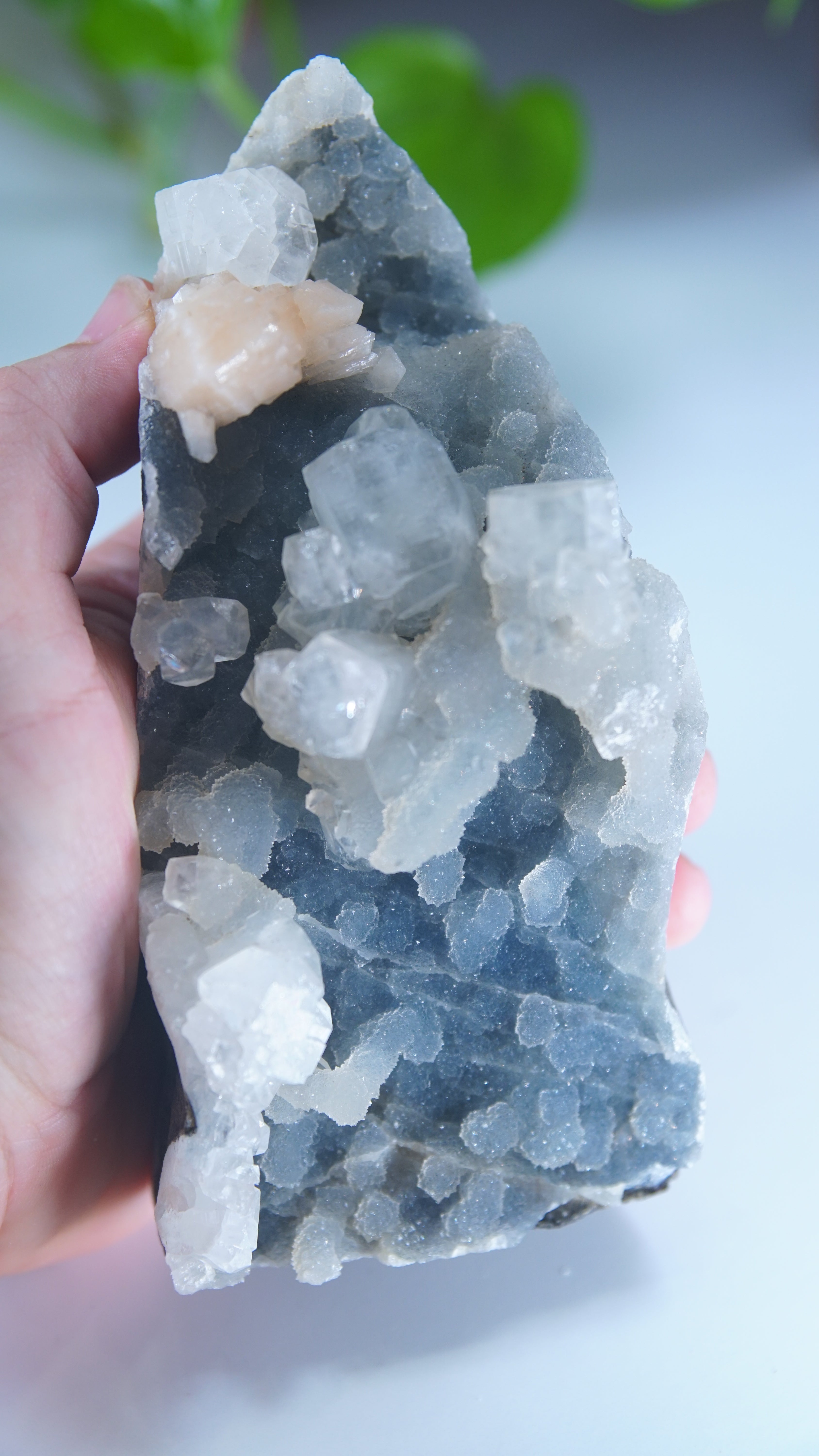 Diamond Apophyllite Blue Chalcedony Sugar Druzy Cluster | High Quality Diamond Apophyllite | US Seller