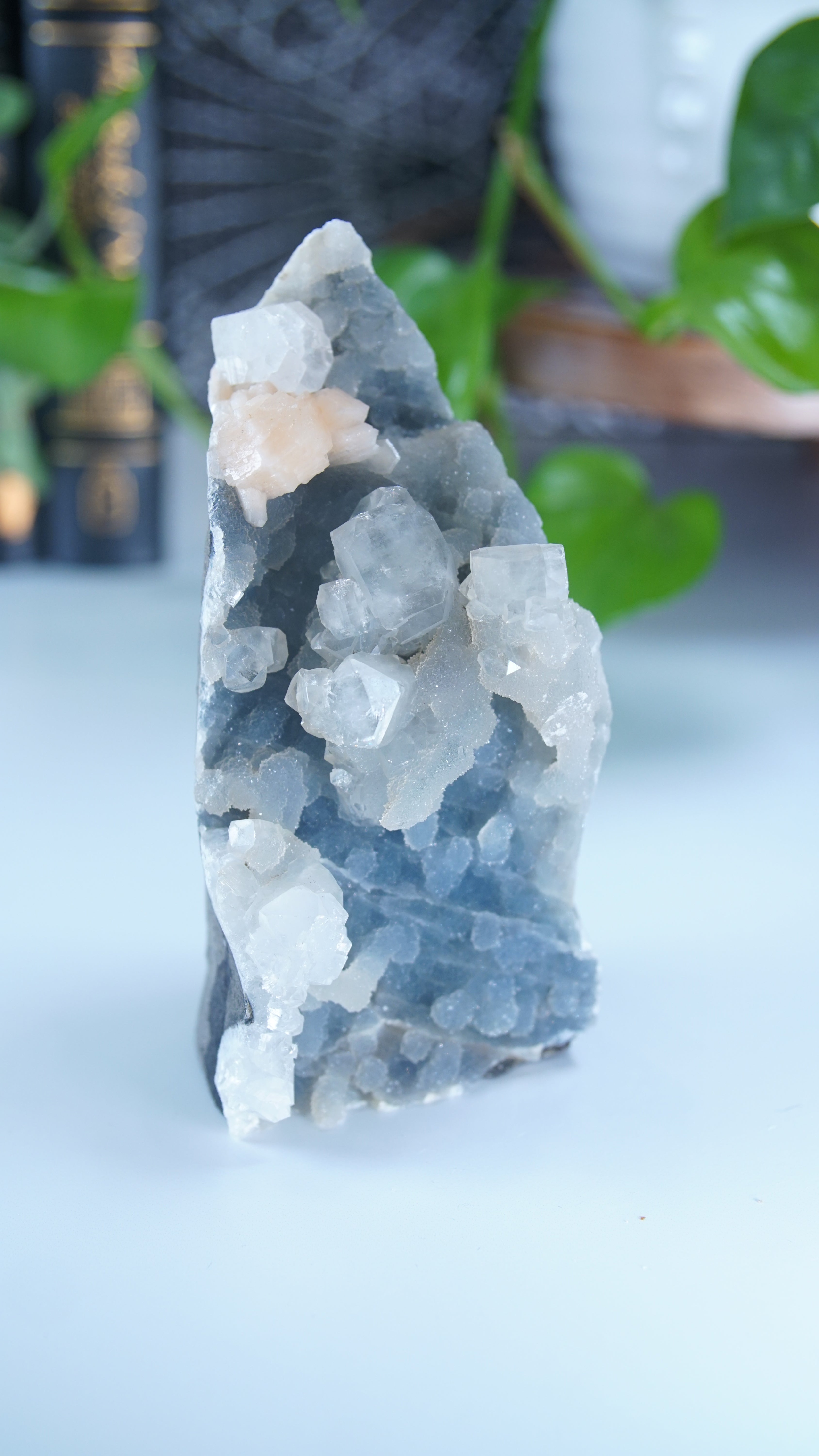 Diamond Apophyllite Blue Chalcedony Sugar Druzy Cluster | High Quality Diamond Apophyllite | US Seller