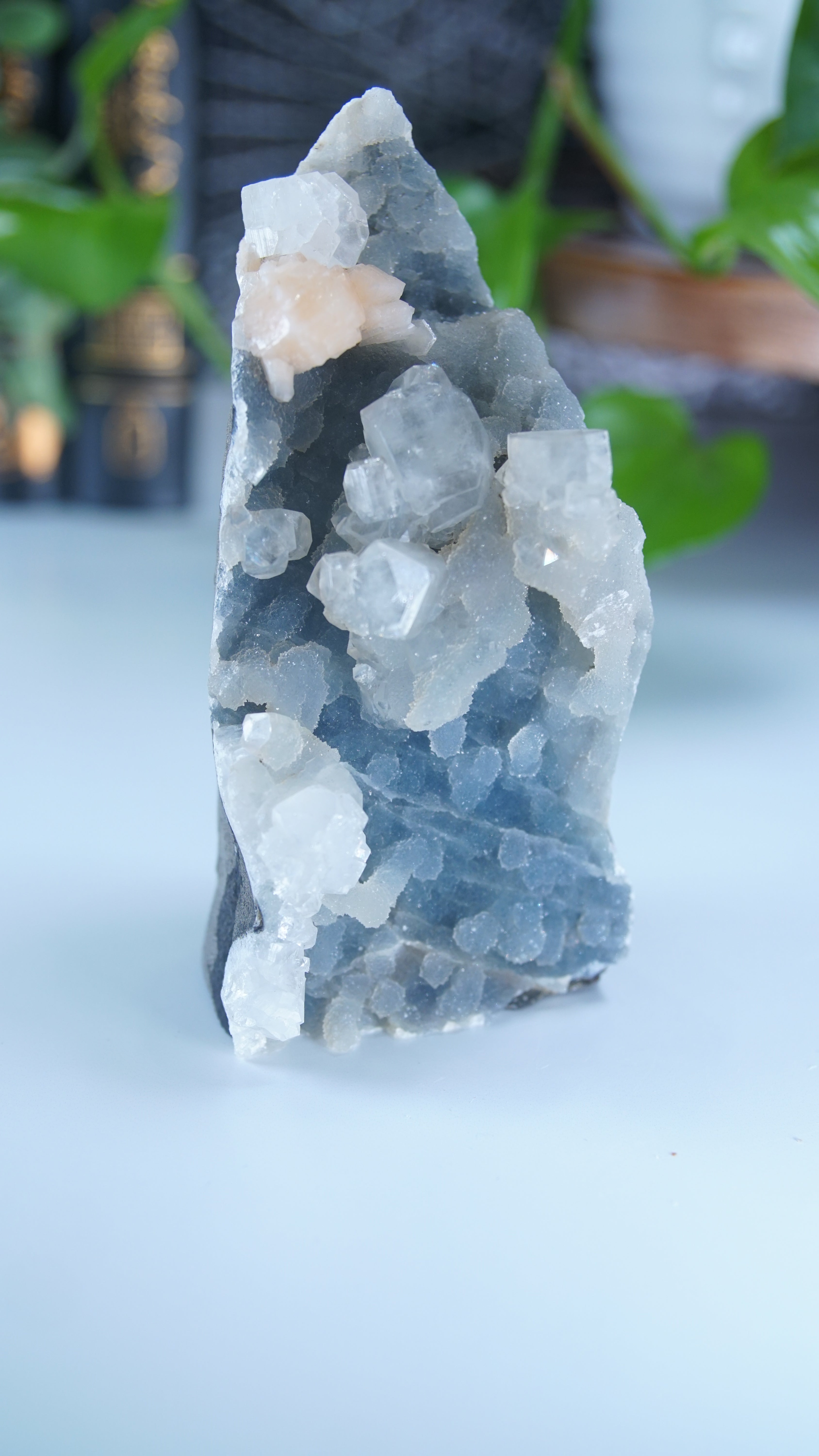 Diamond Apophyllite Blue Chalcedony Sugar Druzy Cluster | High Quality Diamond Apophyllite | US Seller