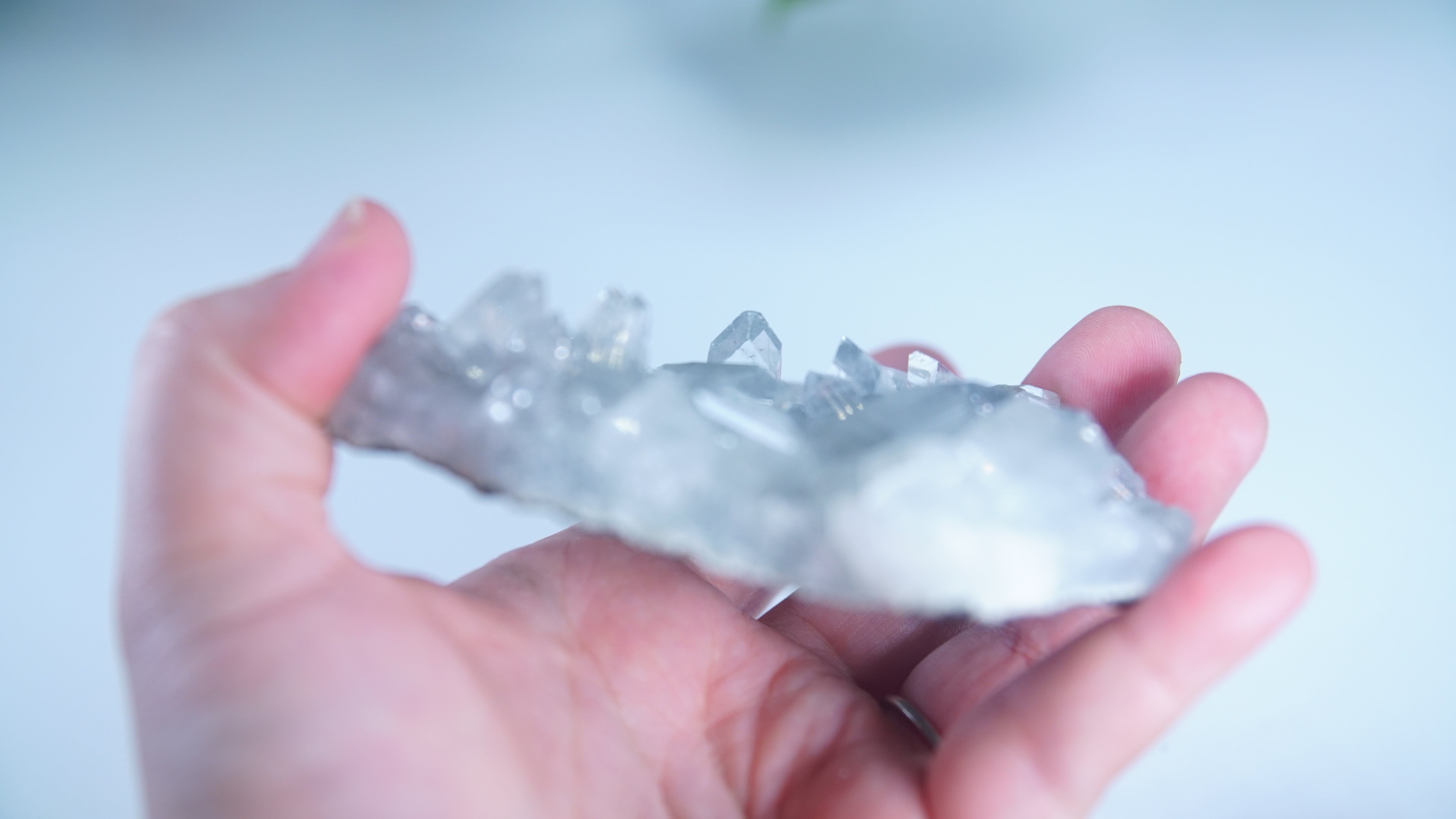 Diamond Apophyllite Blue Chalcedony Sugar Druzy Cluster | High Quality Diamond Apophyllite | US Seller