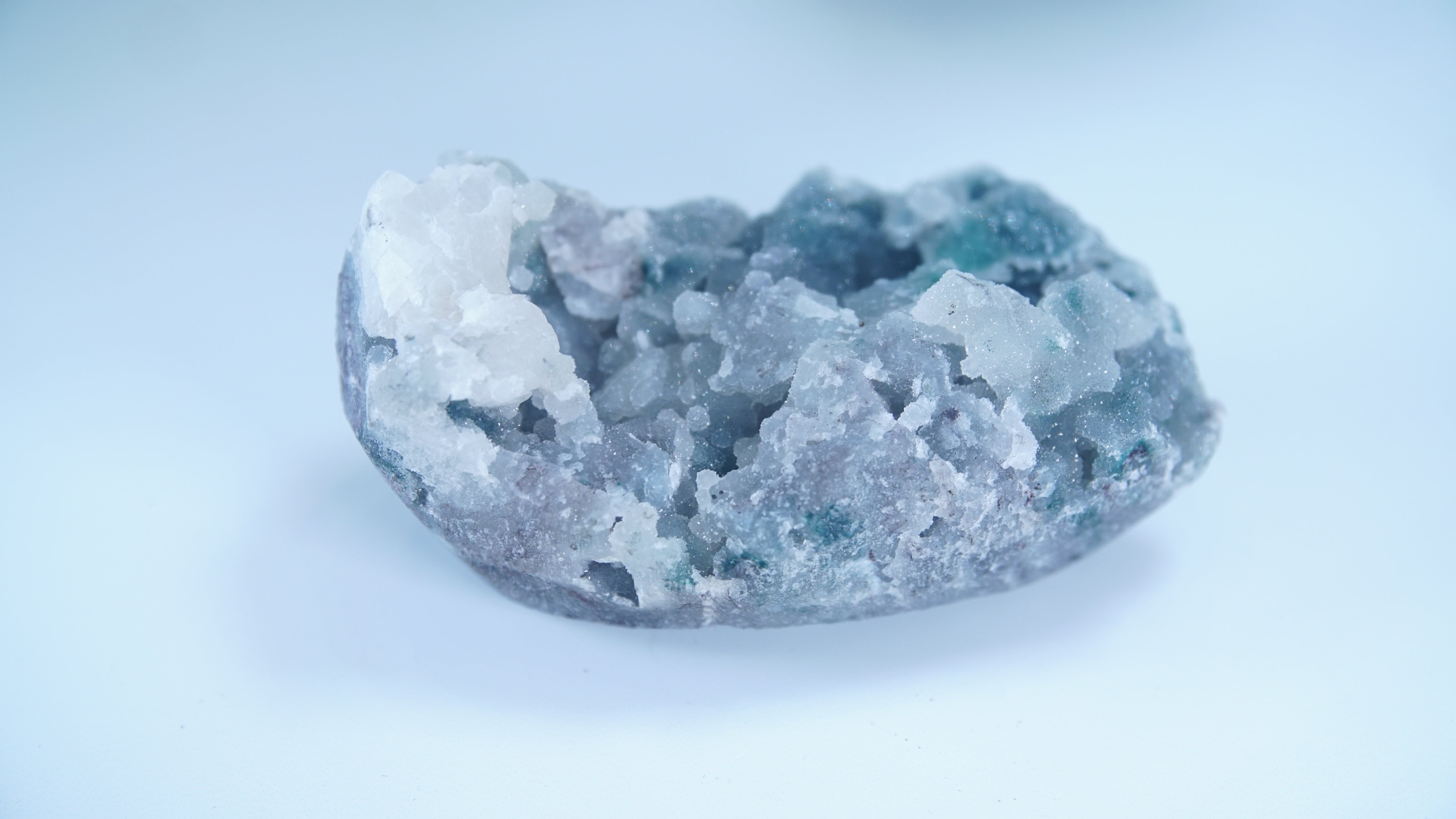 Diamond Apophyllite Blue Chalcedony Sugar Druzy Cluster | High Quality Diamond Apophyllite | US Seller