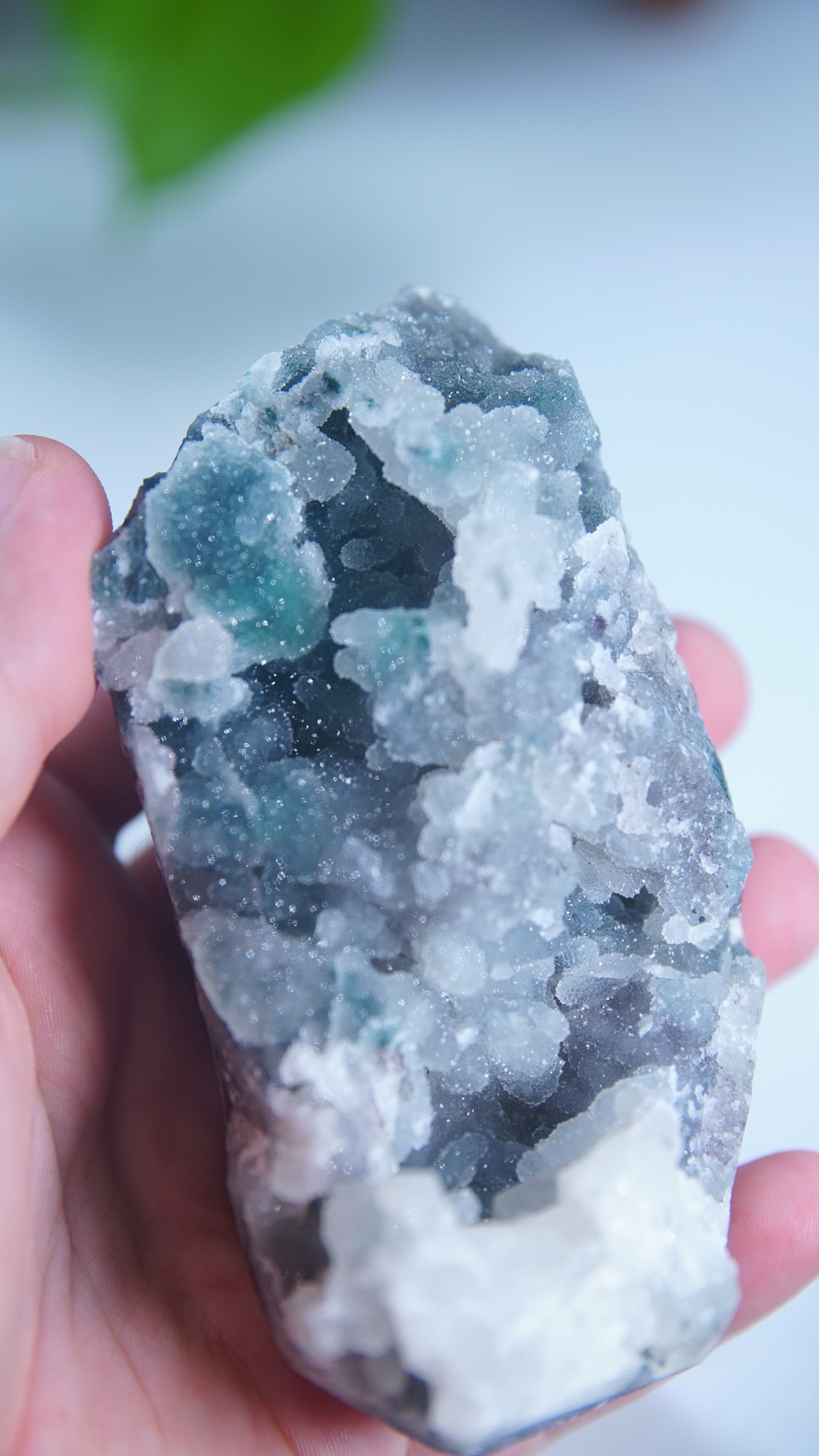 Diamond Apophyllite Blue Chalcedony Sugar Druzy Cluster | High Quality Diamond Apophyllite | US Seller
