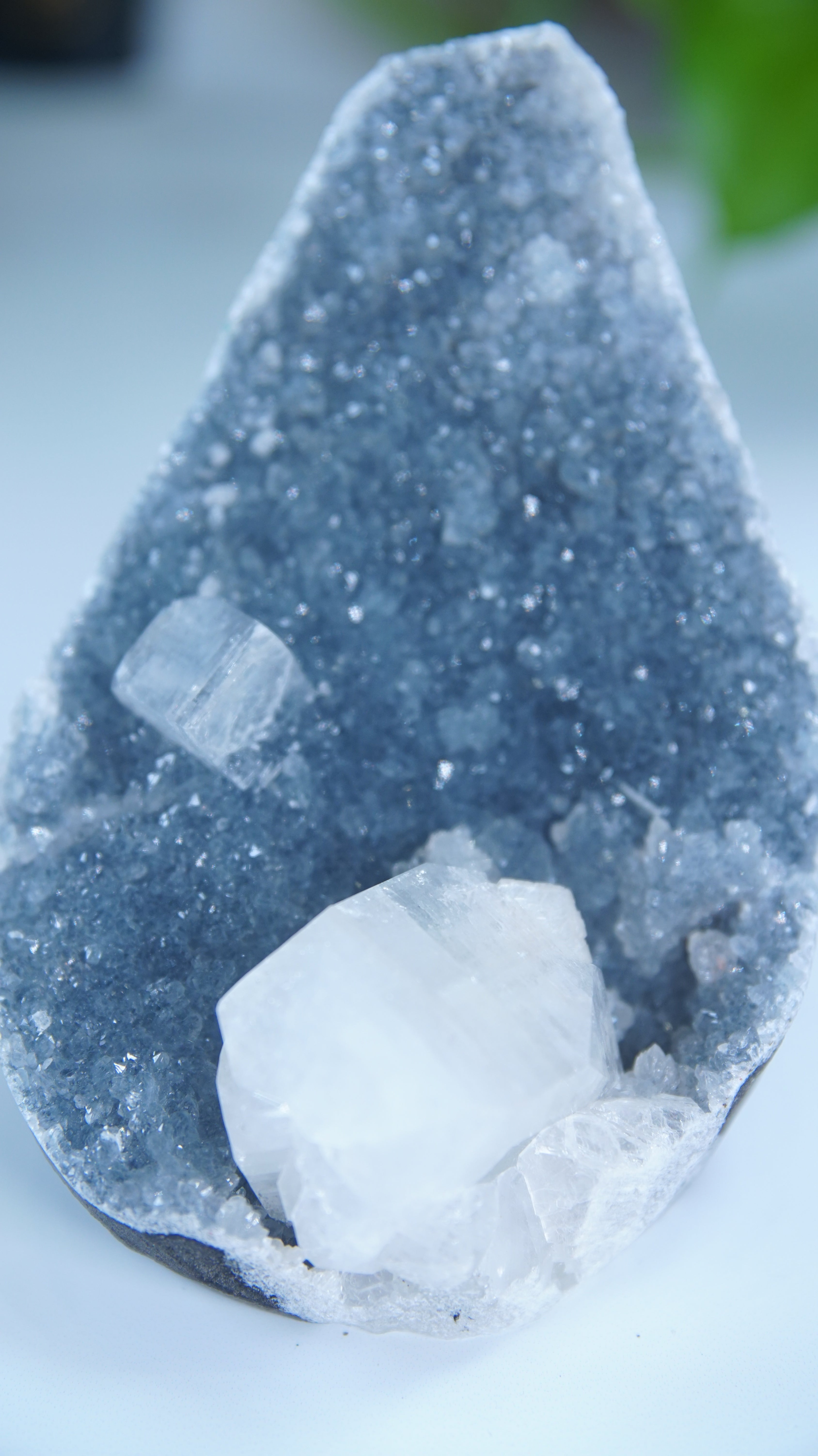 Diamond Apophyllite Blue Chalcedony Sugar Druzy Cluster | High Quality Diamond Apophyllite | US Seller