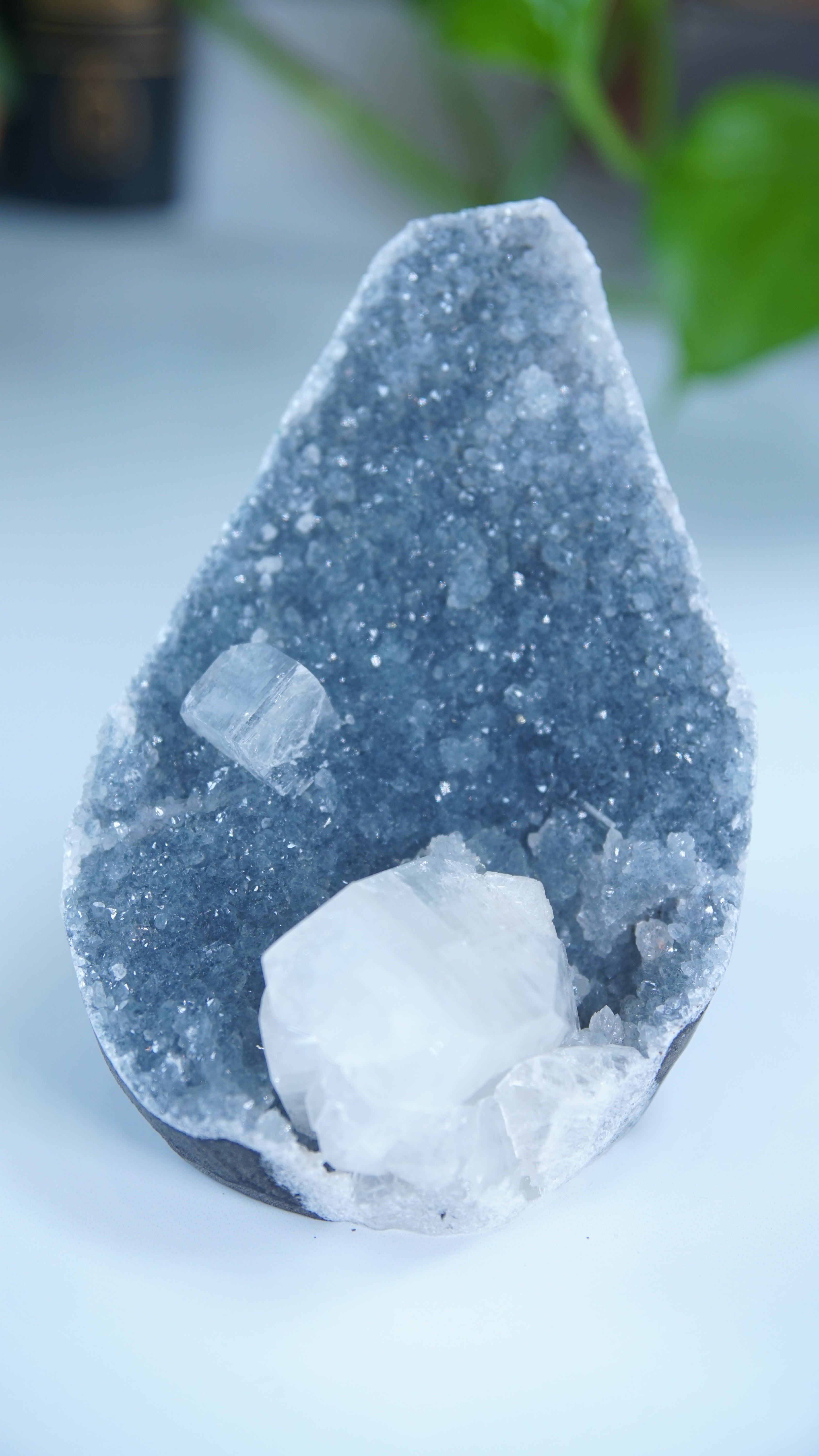 Diamond Apophyllite Blue Chalcedony Sugar Druzy Cluster | High Quality Diamond Apophyllite | US Seller