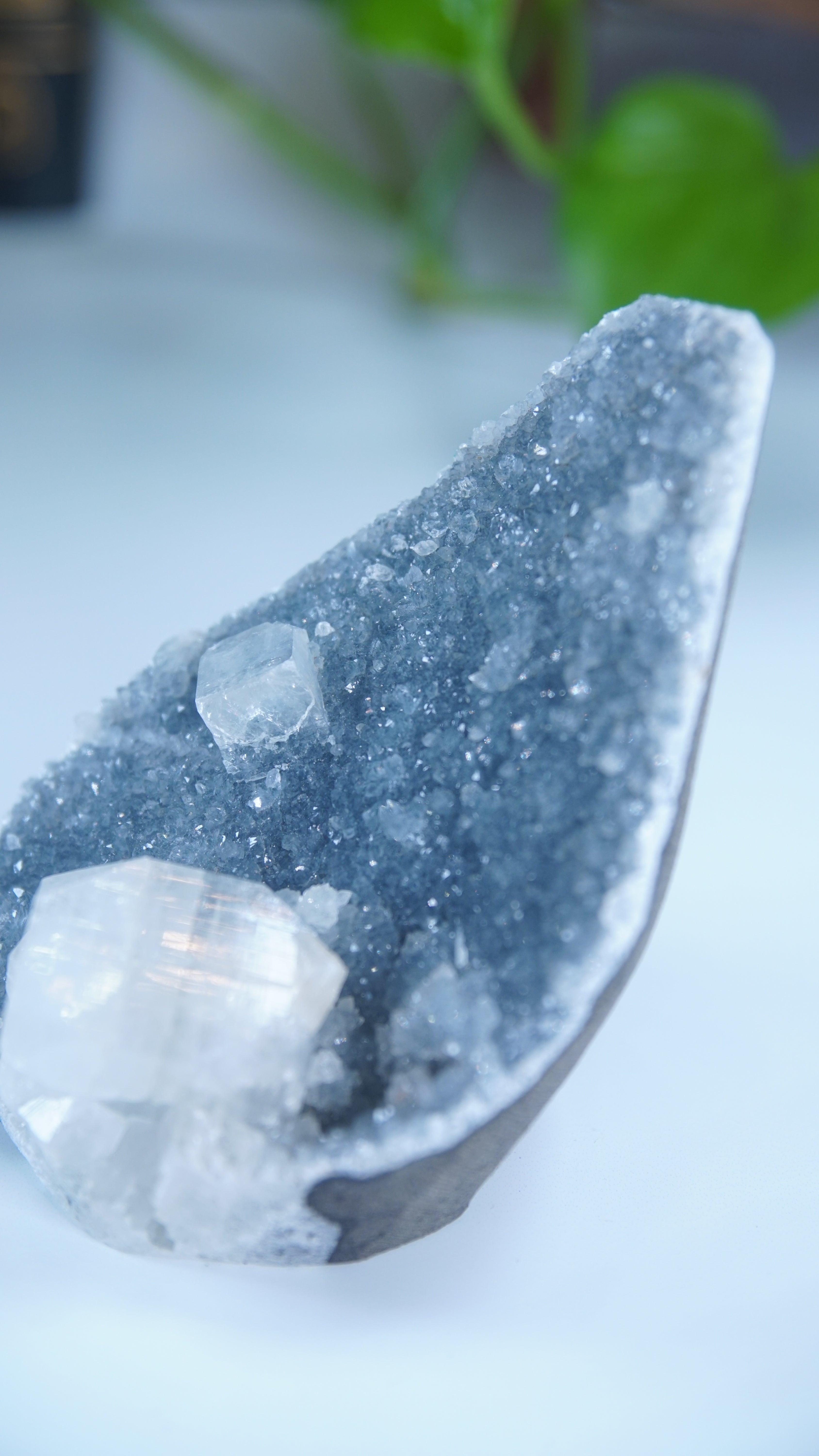 Diamond Apophyllite Blue Chalcedony Sugar Druzy Cluster | High Quality Diamond Apophyllite | US Seller