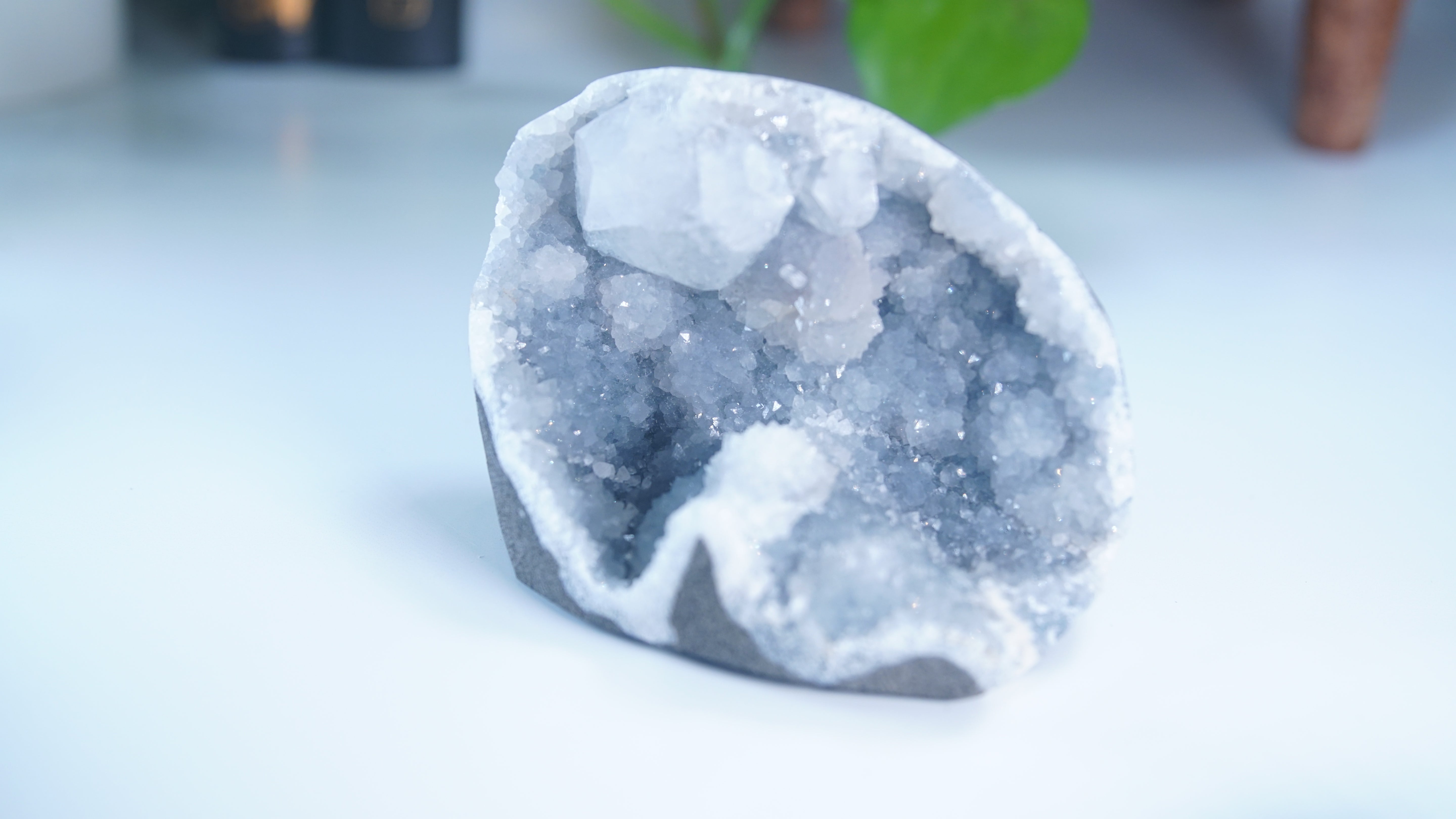 Diamond Apophyllite Blue Chalcedony Sugar Druzy Cluster | High Quality Diamond Apophyllite | US Seller