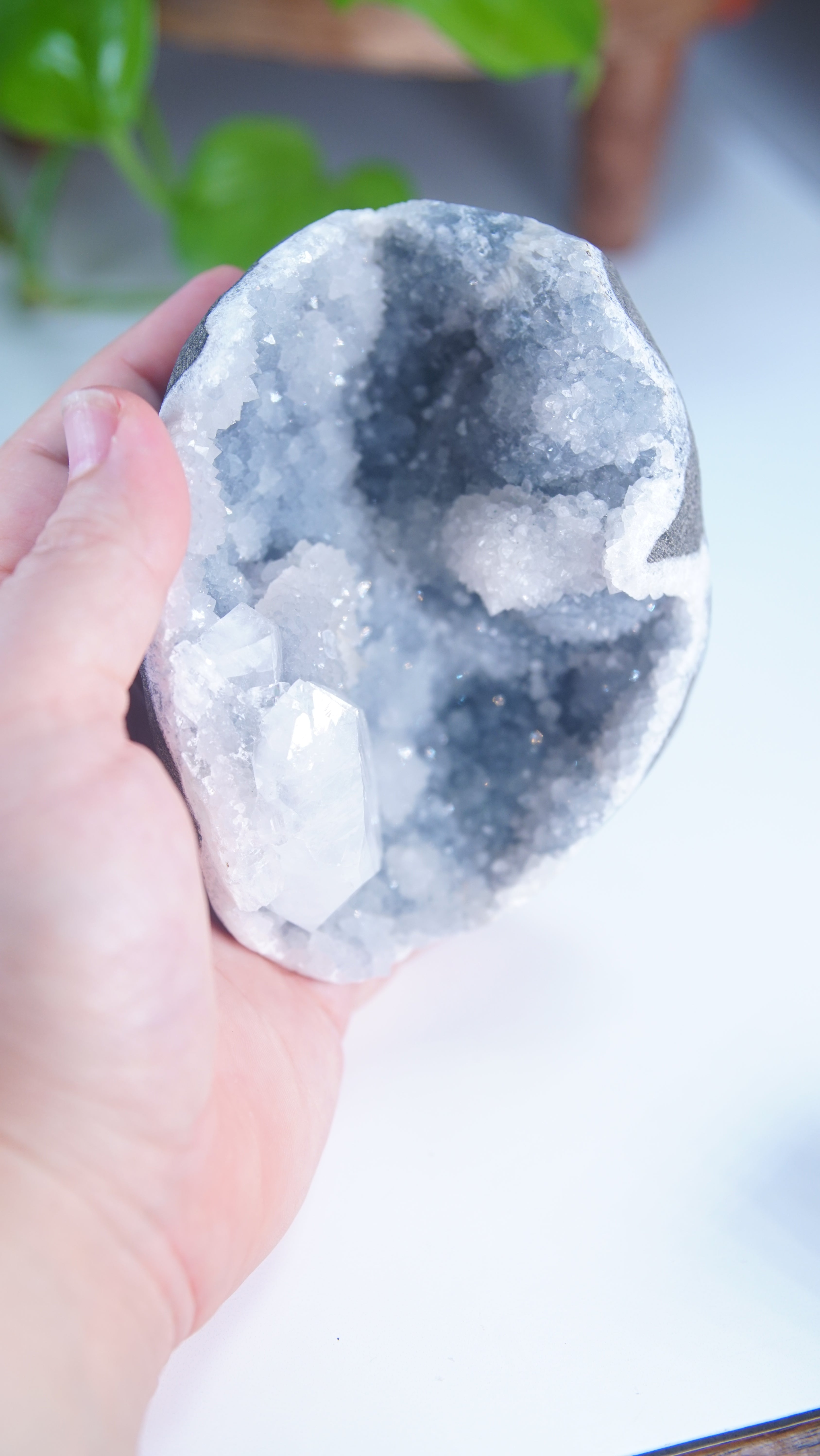 Diamond Apophyllite Blue Chalcedony Sugar Druzy Cluster | High Quality Diamond Apophyllite | US Seller