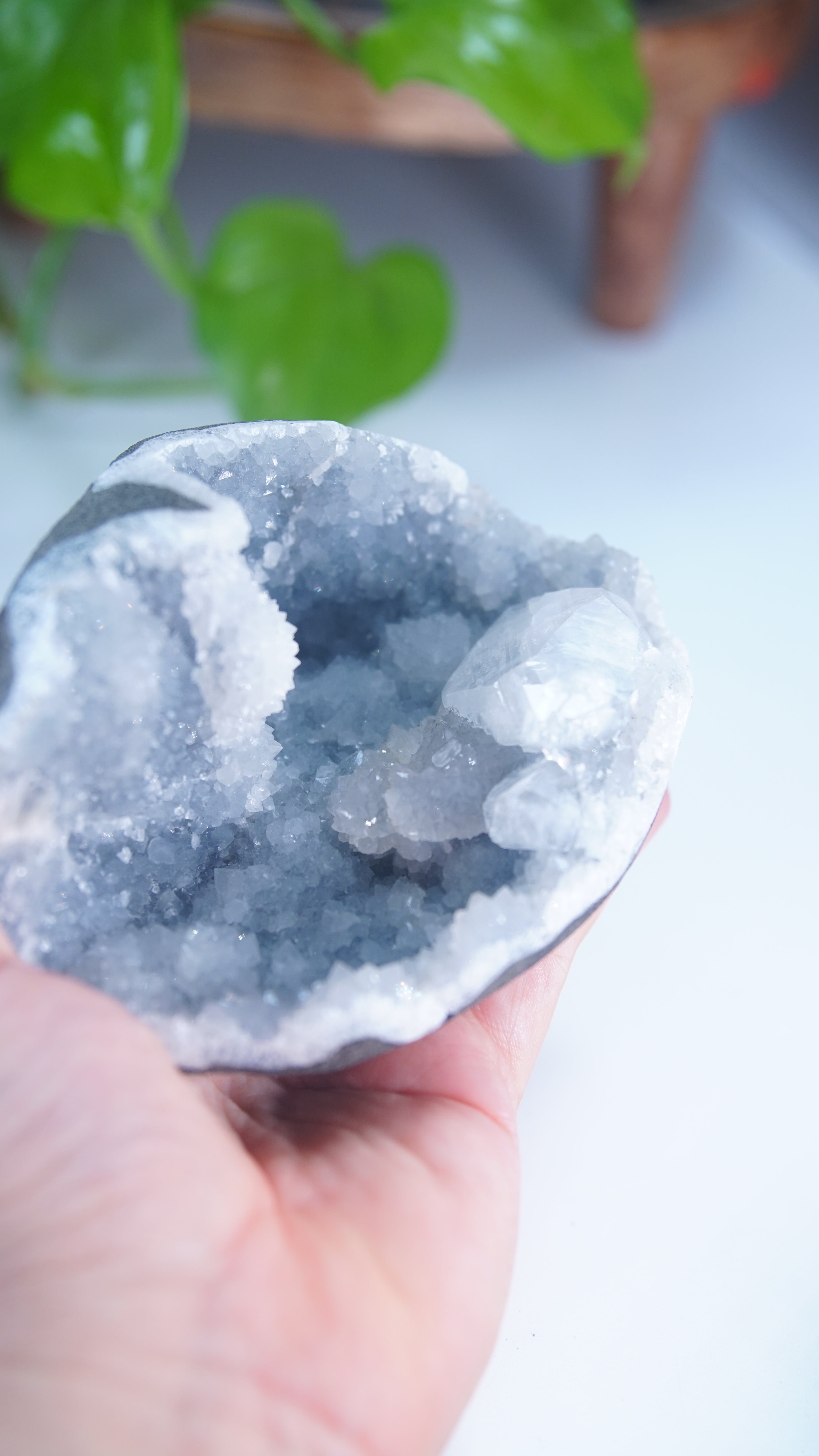 Diamond Apophyllite Blue Chalcedony Sugar Druzy Cluster | High Quality Diamond Apophyllite | US Seller