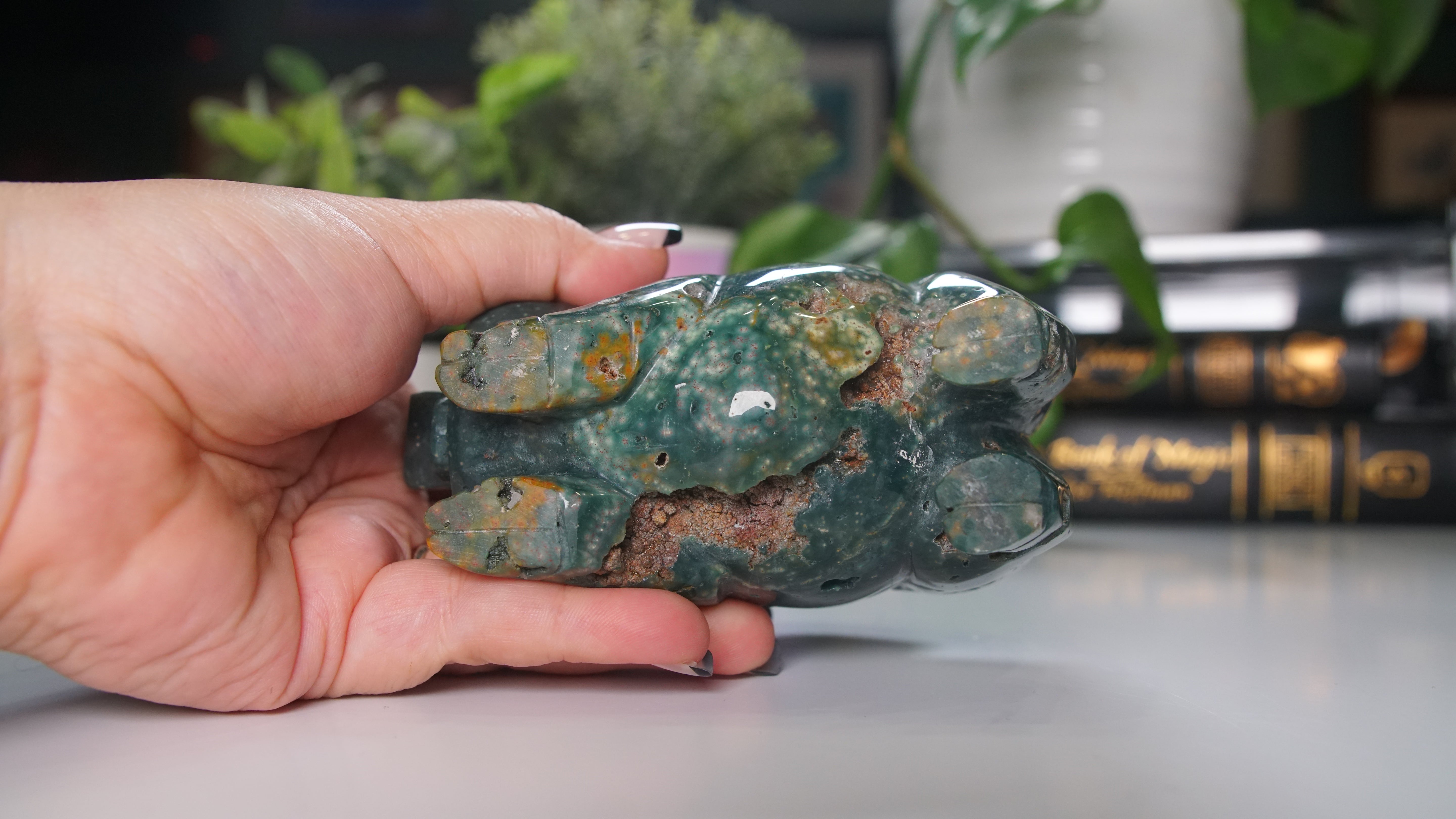 Ocean Jasper Boutique Flying Pig Carving