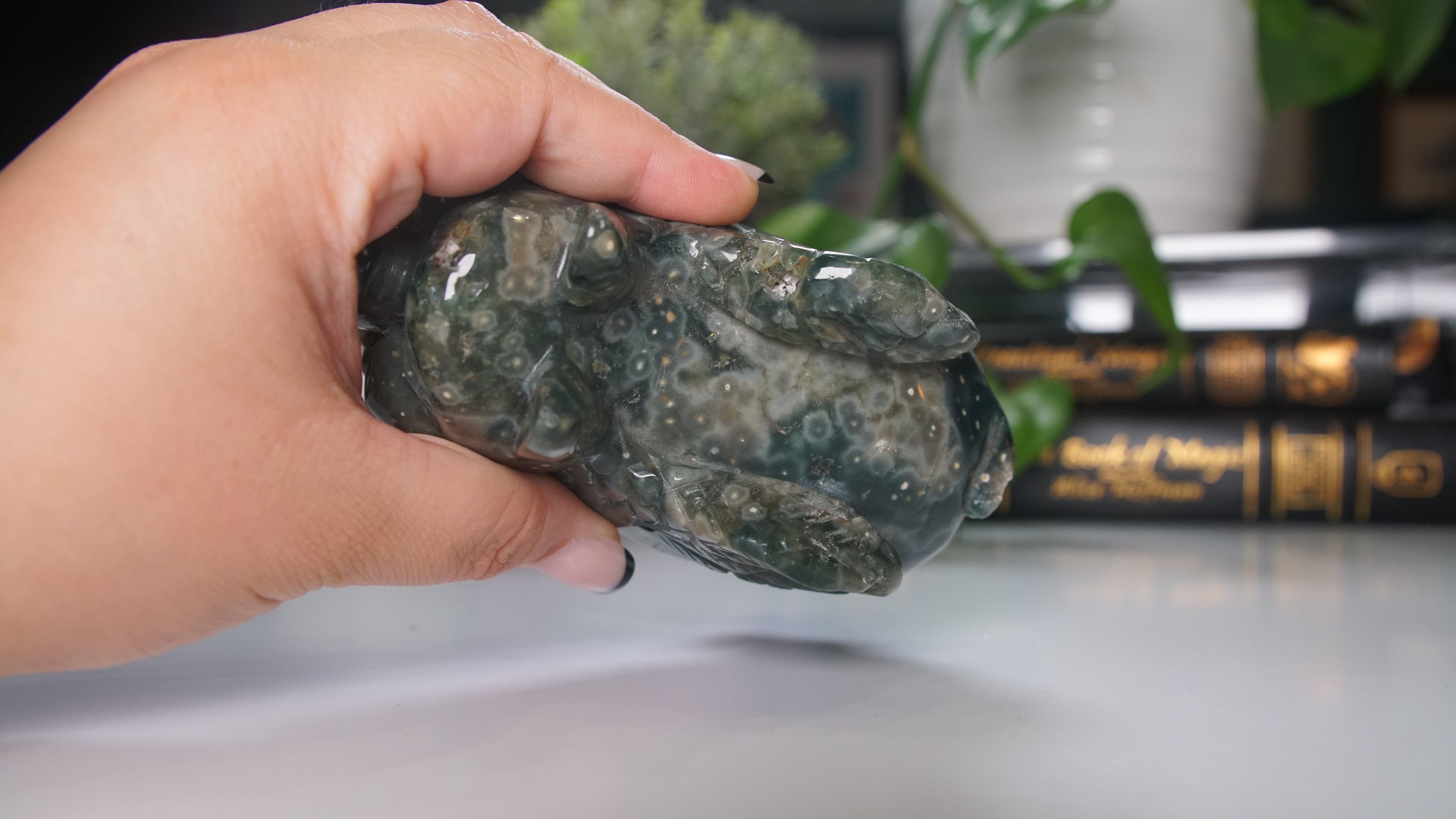 Ocean Jasper Boutique Flying Pig Carving