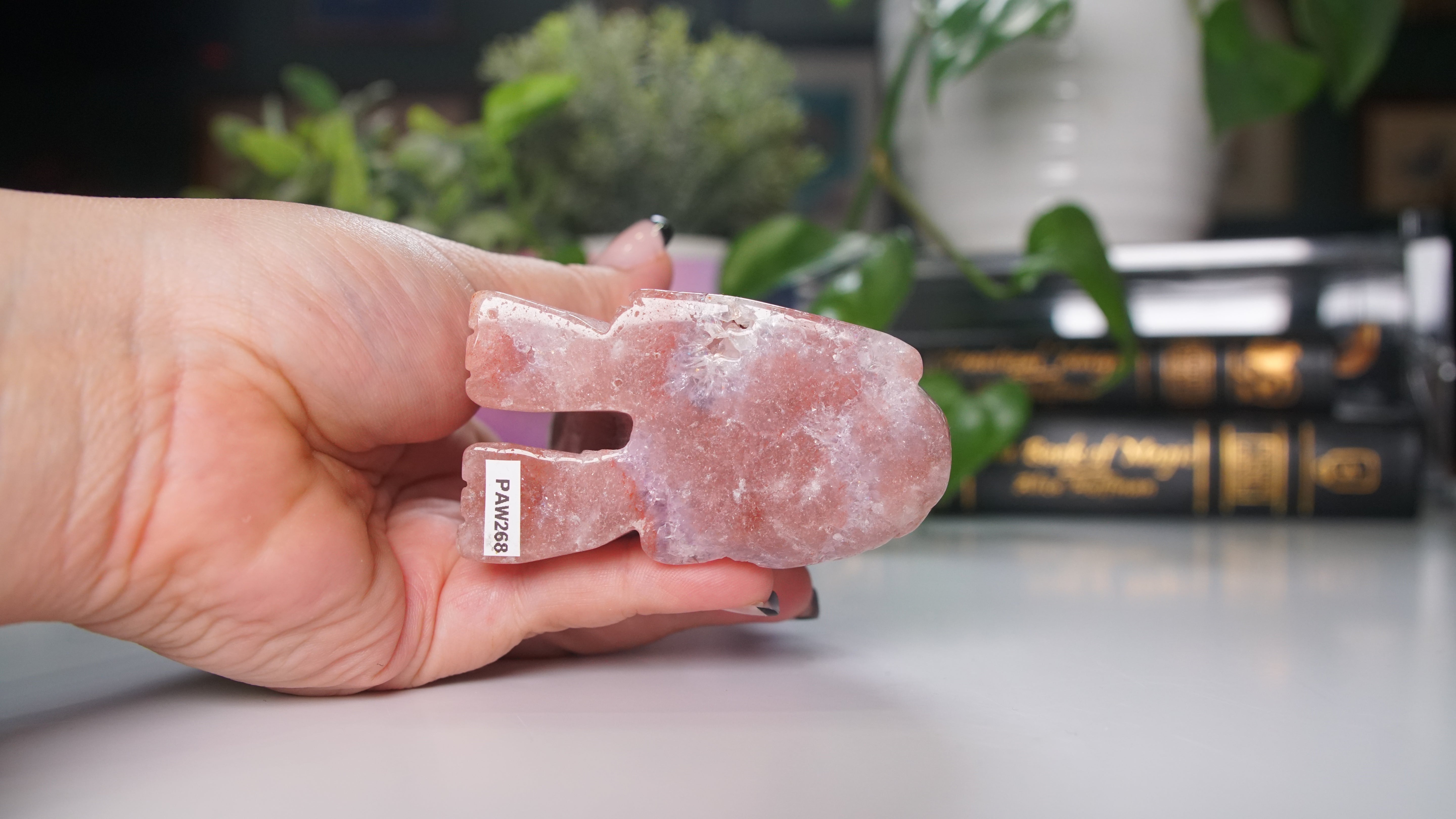 Druzy Amethyst Wolf Crystal Carving Geode Statement Piece