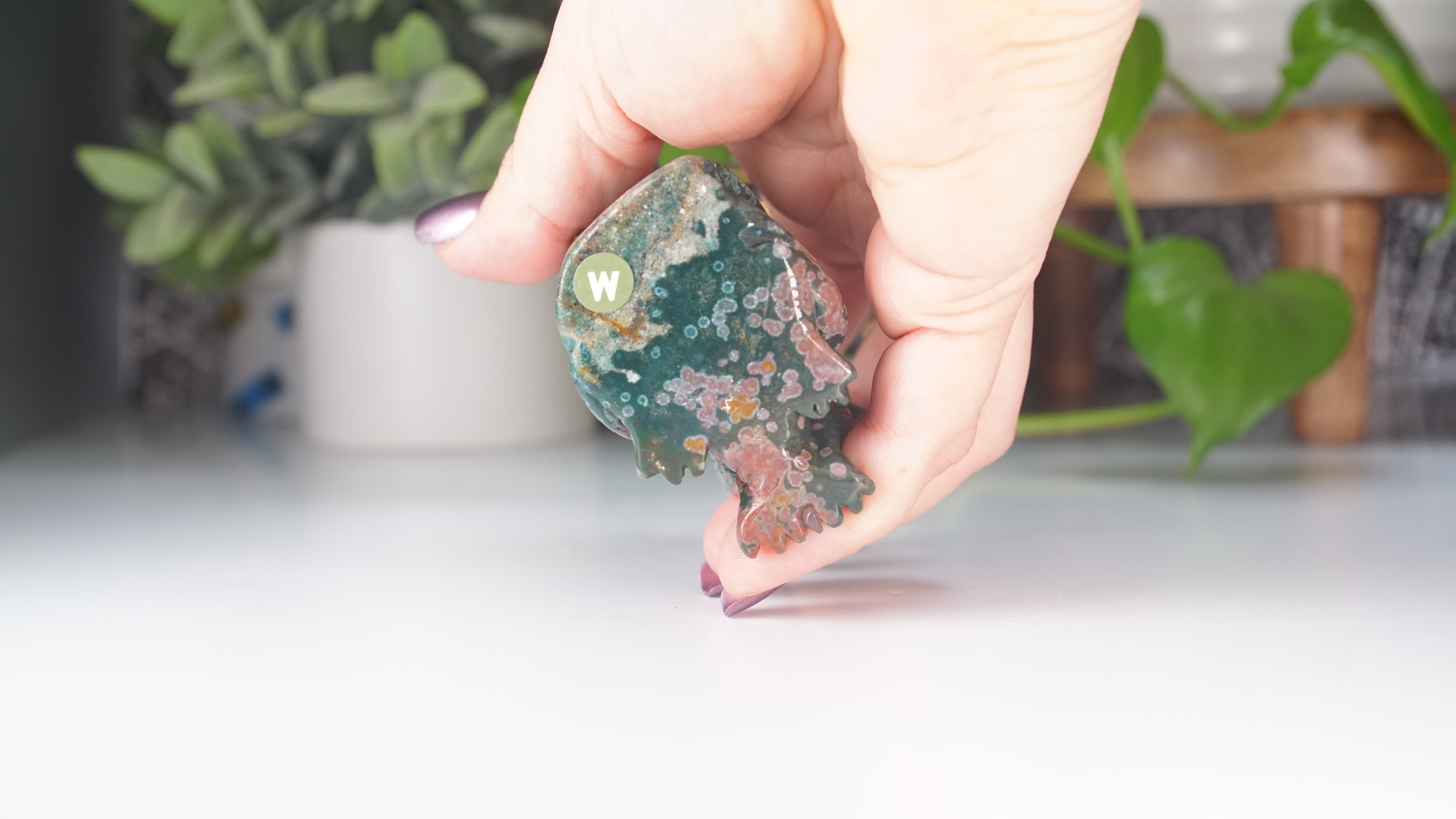 Ocean Jasper Boutique Fox Carving