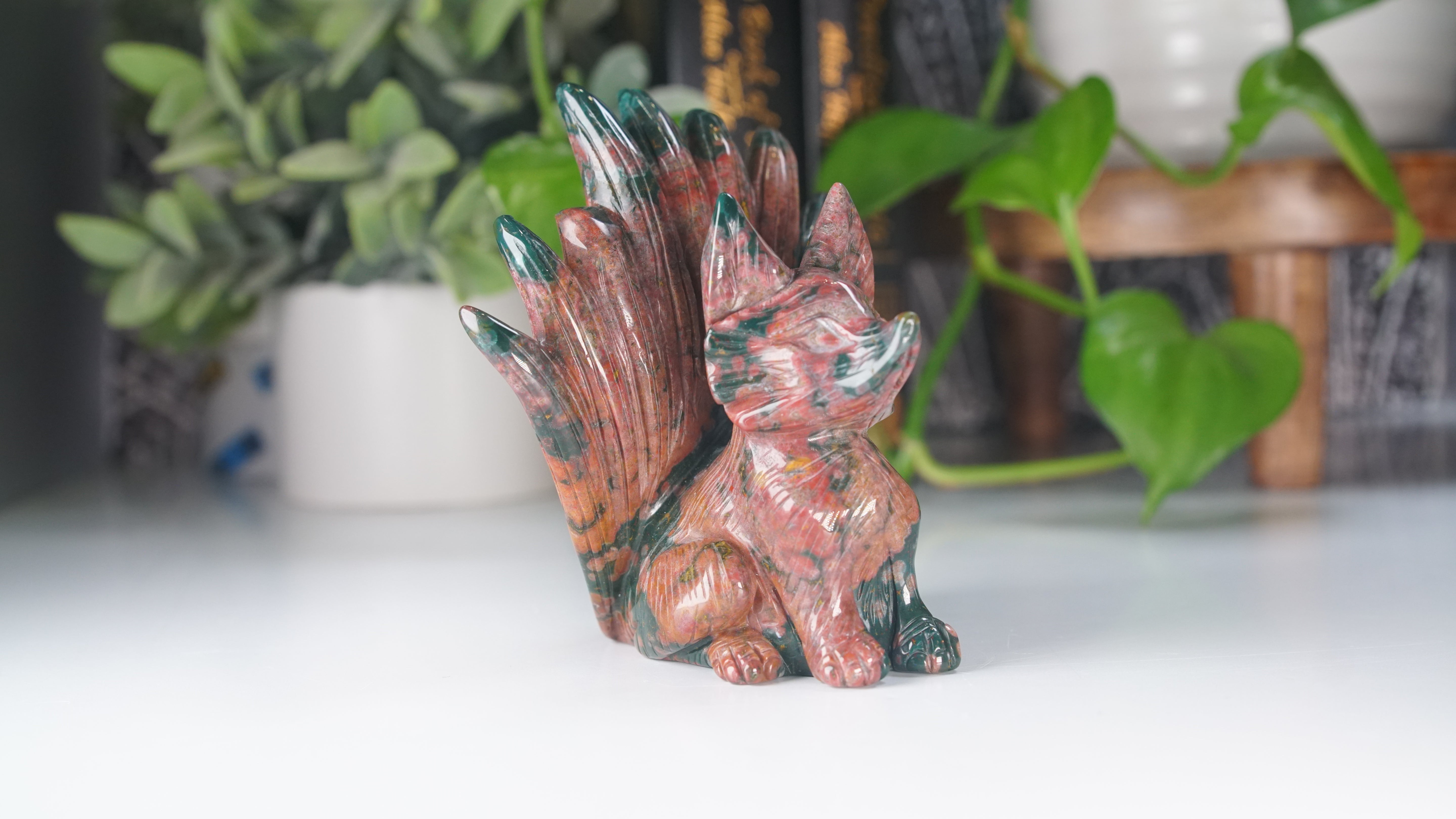 Ocean Jasper Boutique Fox Carving